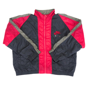 Nike Air Colour Block Full Zip Windbreaker Bred Jordan 90s Vintage Large