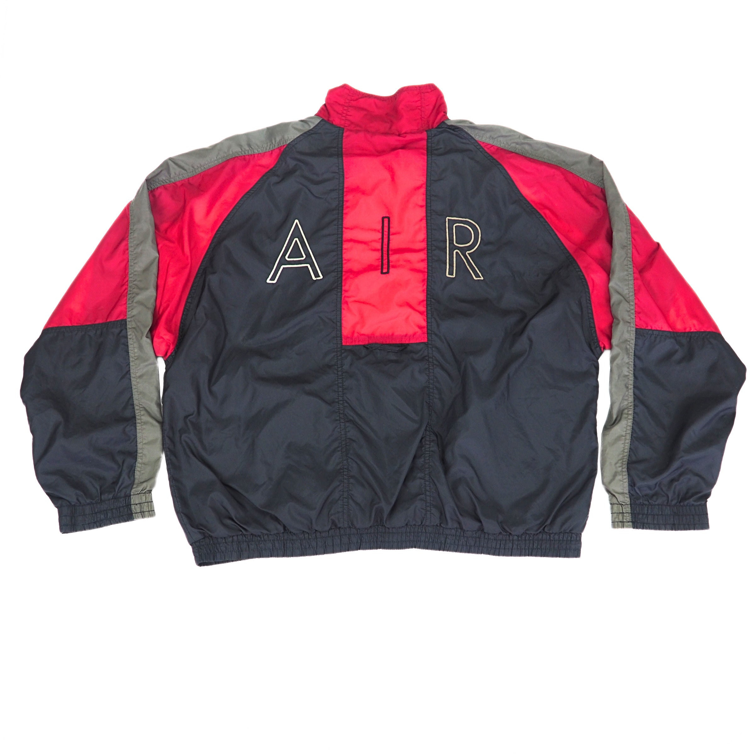 Nike Air Colour Block Full Zip Windbreaker Bred Jordan 90s Vintage Large