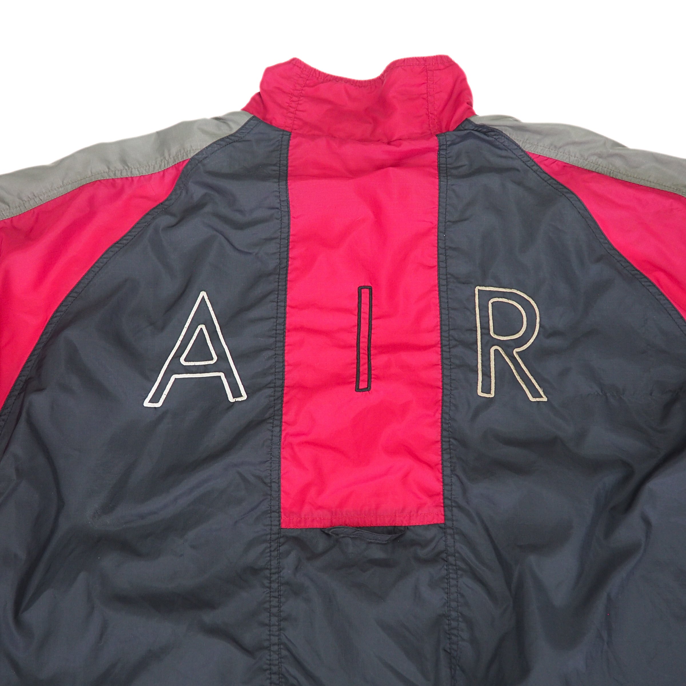 Nike Air Colour Block Full Zip Windbreaker Bred Jordan 90s Vintage Large