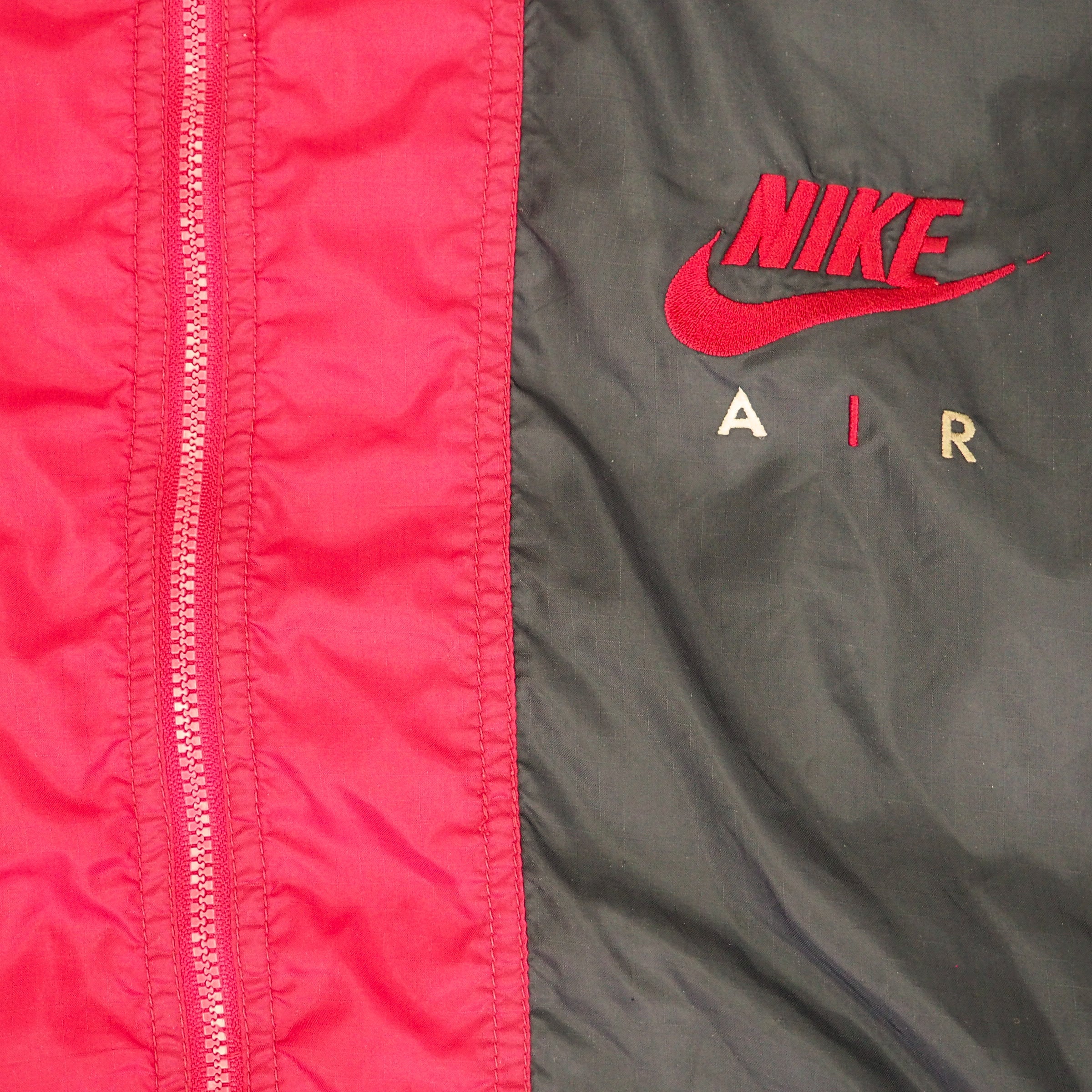 Nike Air Colour Block Full Zip Windbreaker Bred Jordan 90s Vintage Large