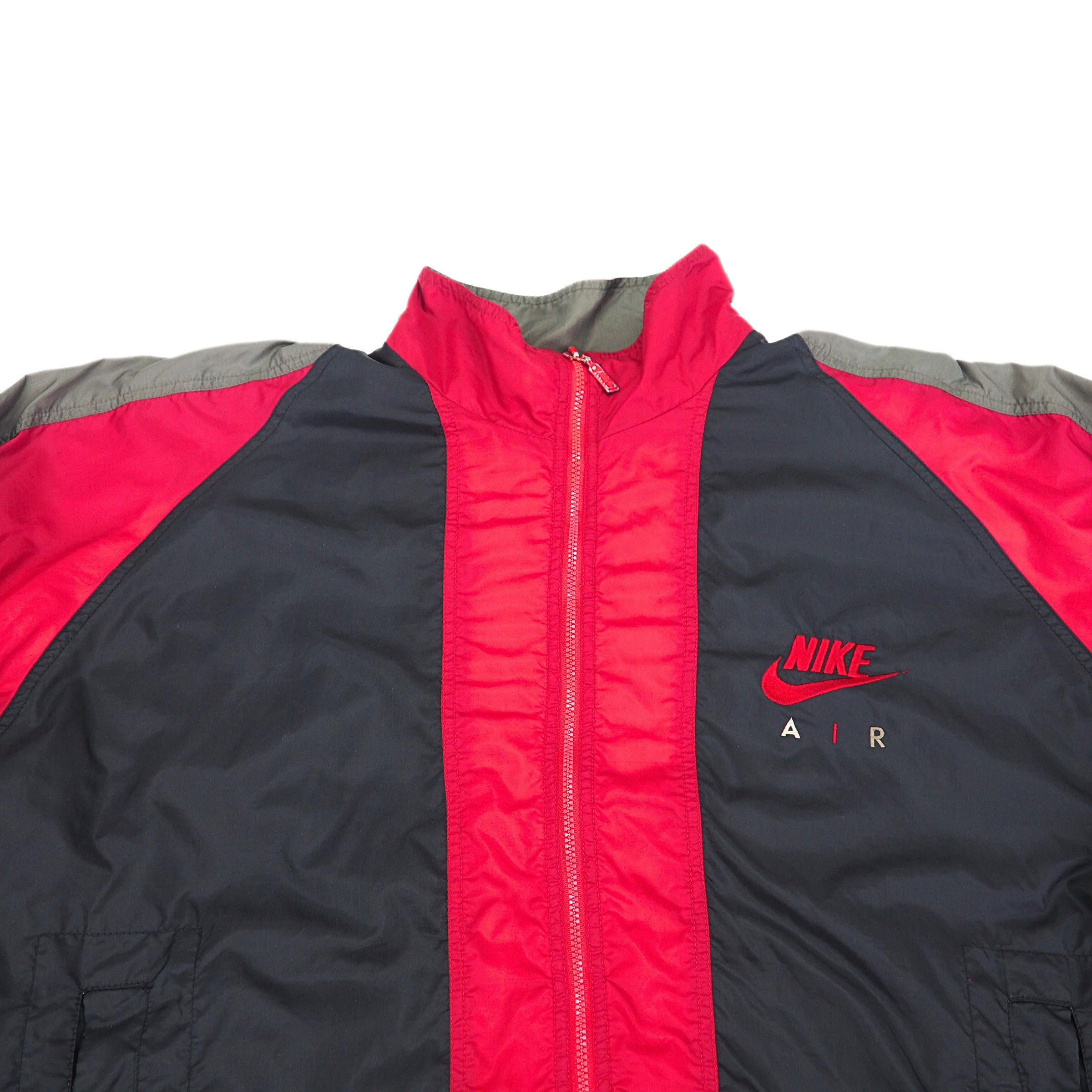 Nike Air Colour Block Full Zip Windbreaker Bred Jordan 90s Vintage Large