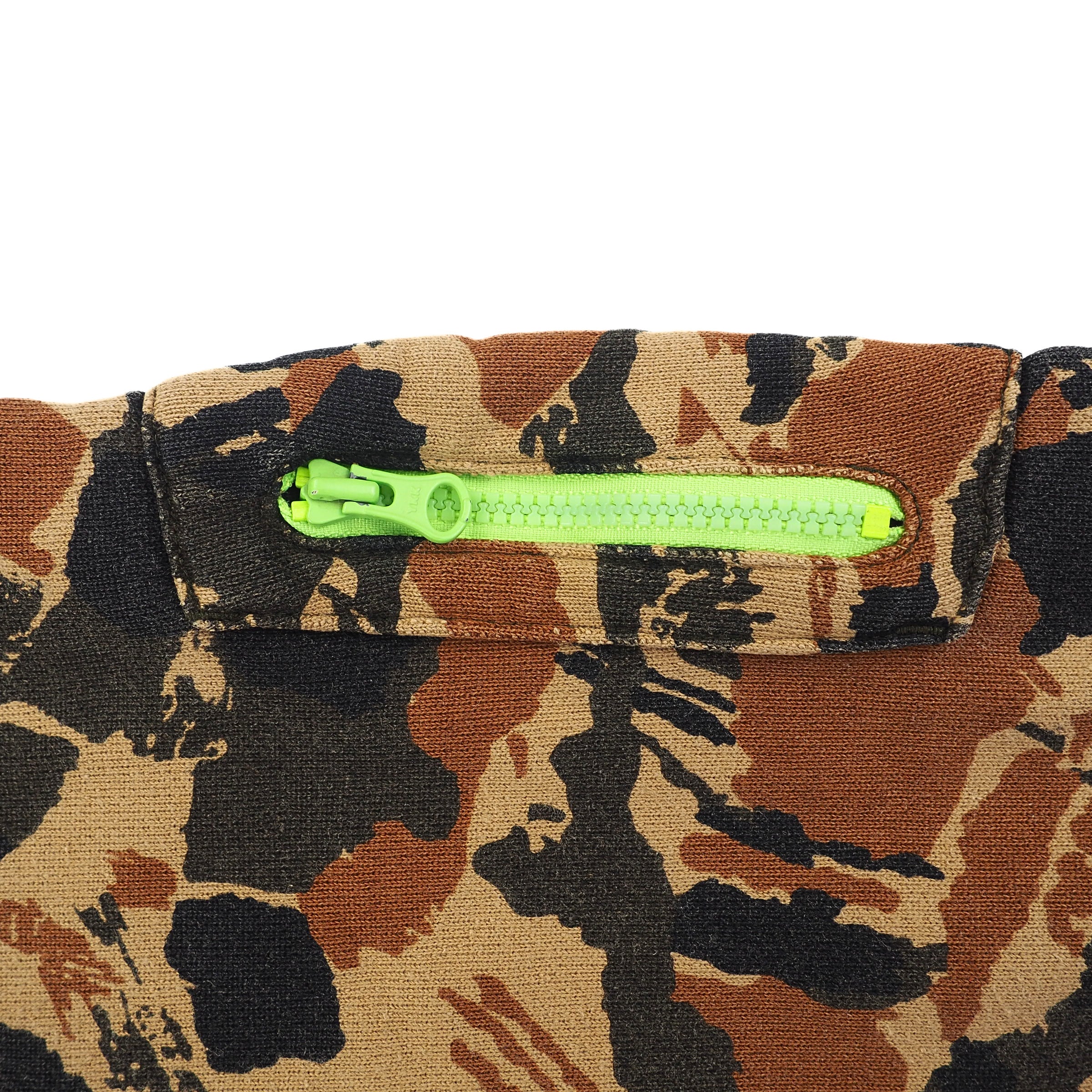 Nike Air Heritage Full-Zip Desert Camo Hoodie Dark Loden Flash Lime 547118-320 Mens Large