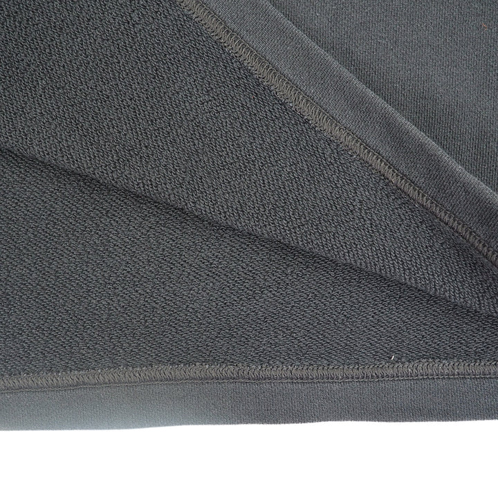Detail of a fleeced cotton fabric on the inside of a sweatshirt
