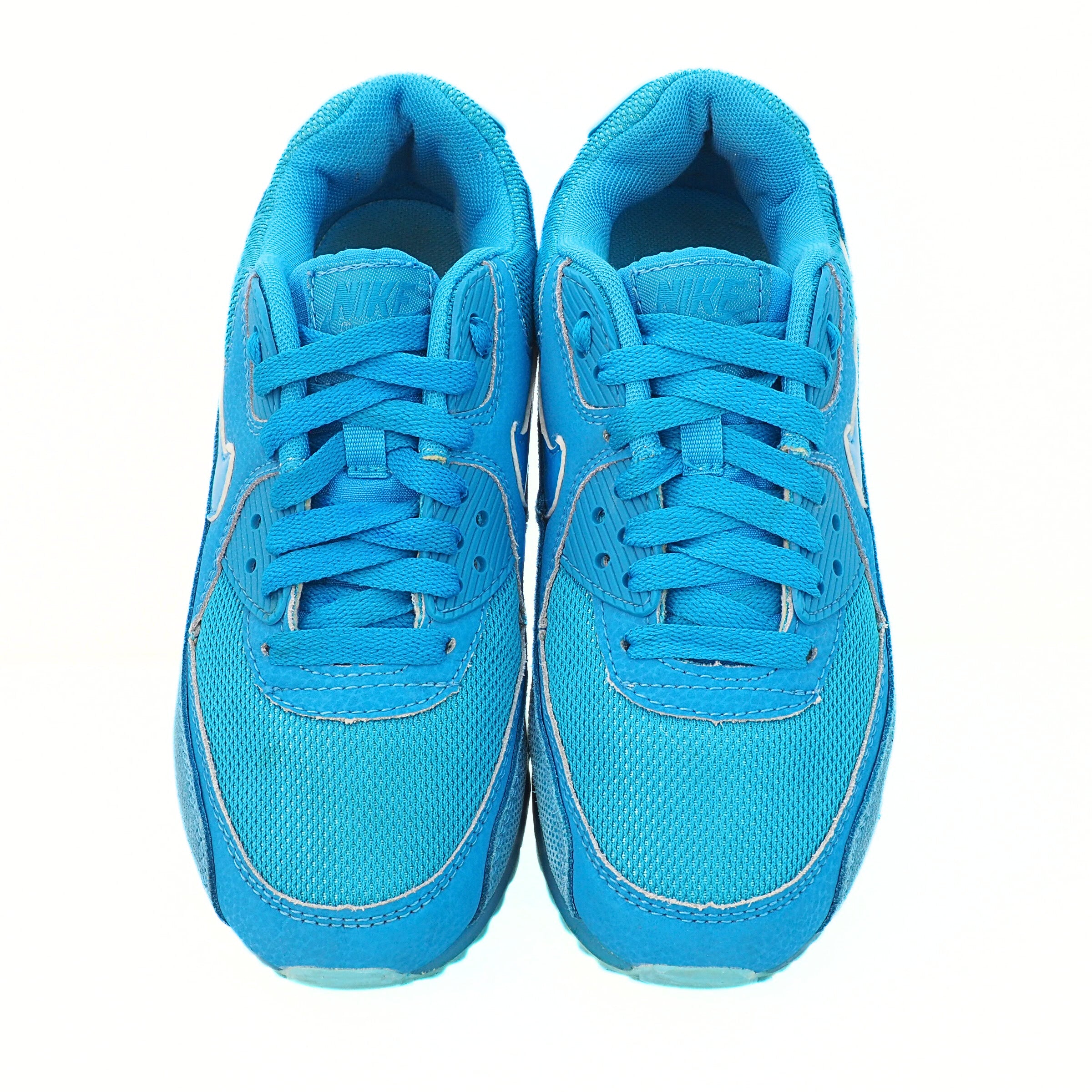 Nike Air Max 90 Premium Light Blue Lacquer 443817-401 Womens US 6.5