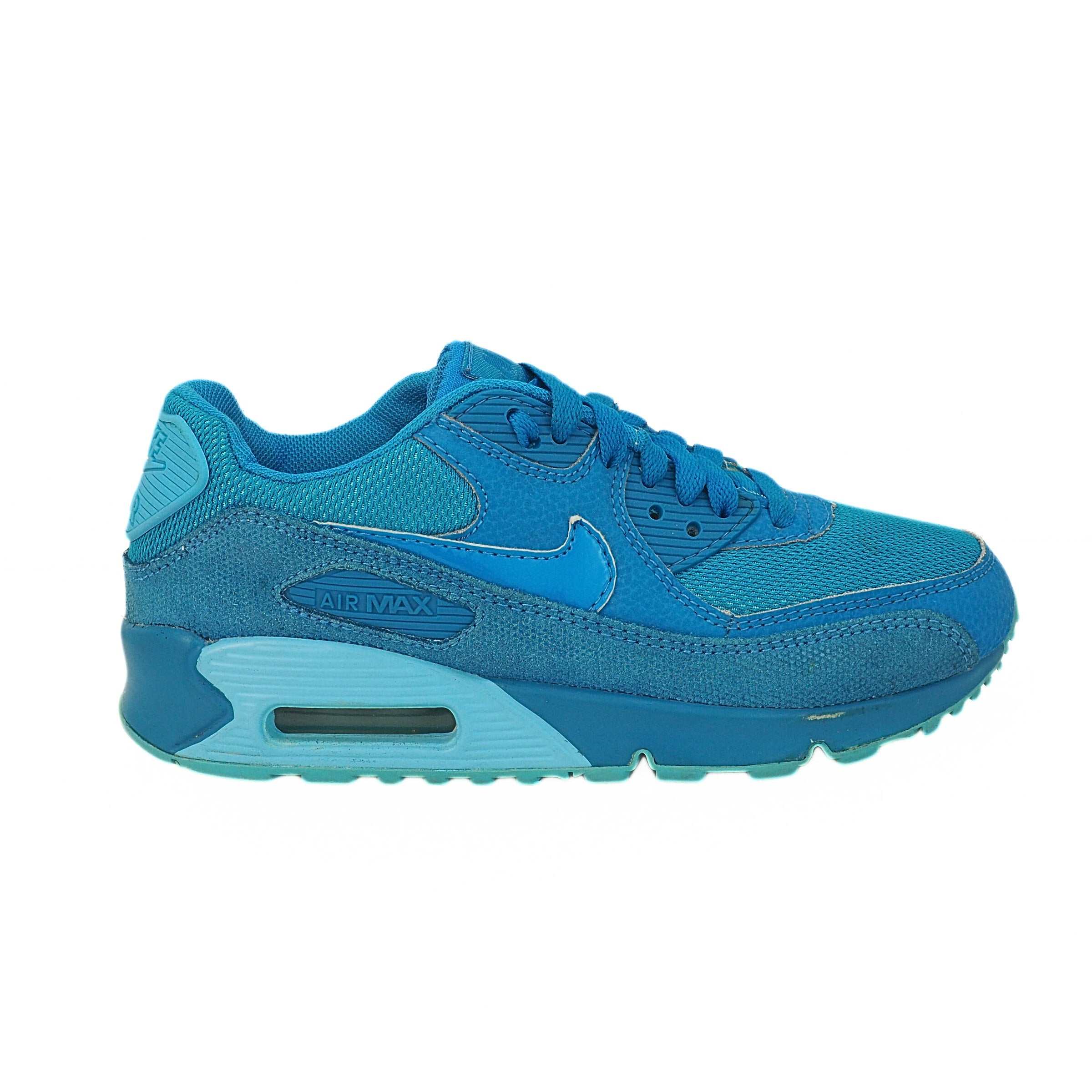 Nike Air Max 90 Premium Light Blue Lacquer 443817-401 Womens US 6.5