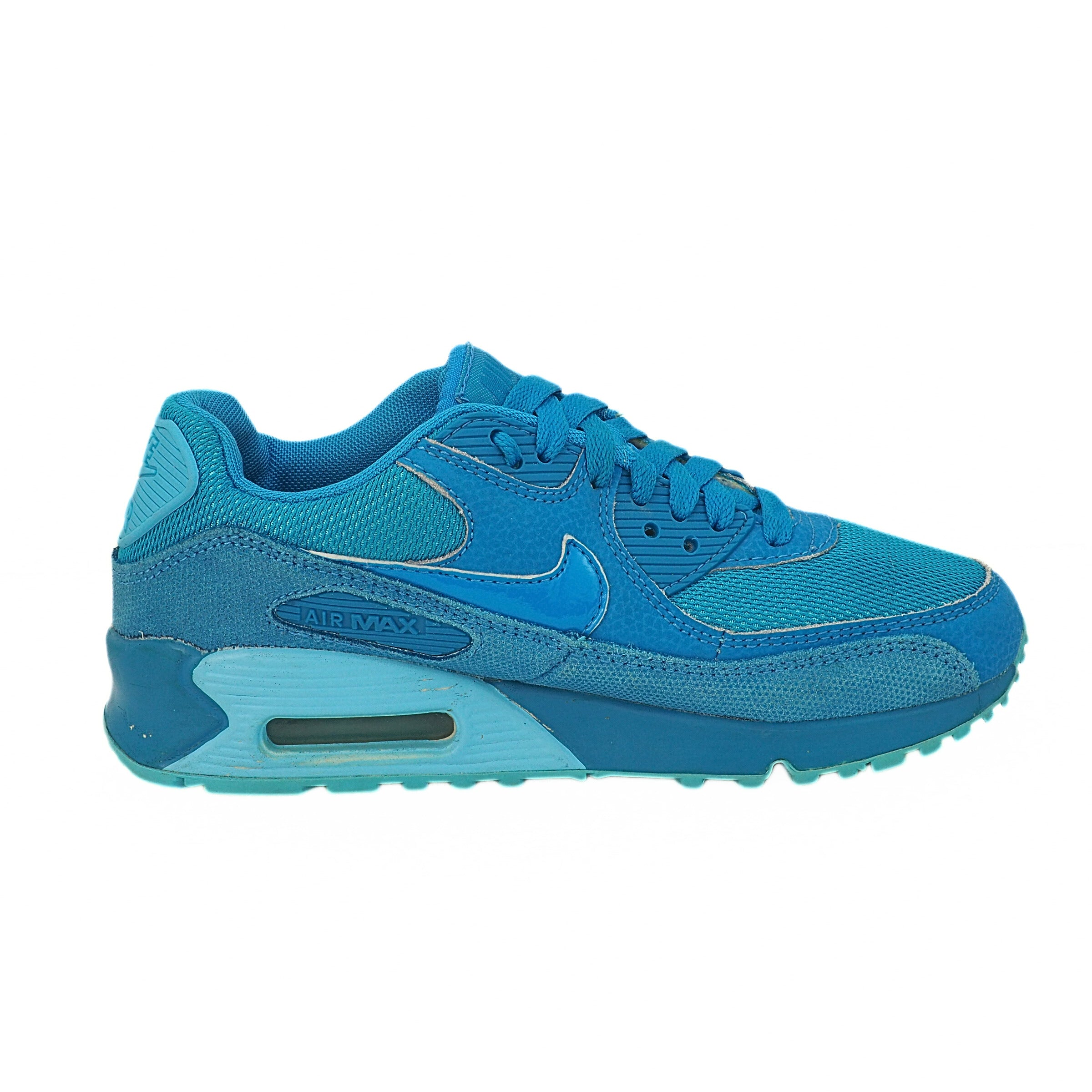 Nike Air Max 90 Premium Light Blue Lacquer 443817-401 Womens US 6.5