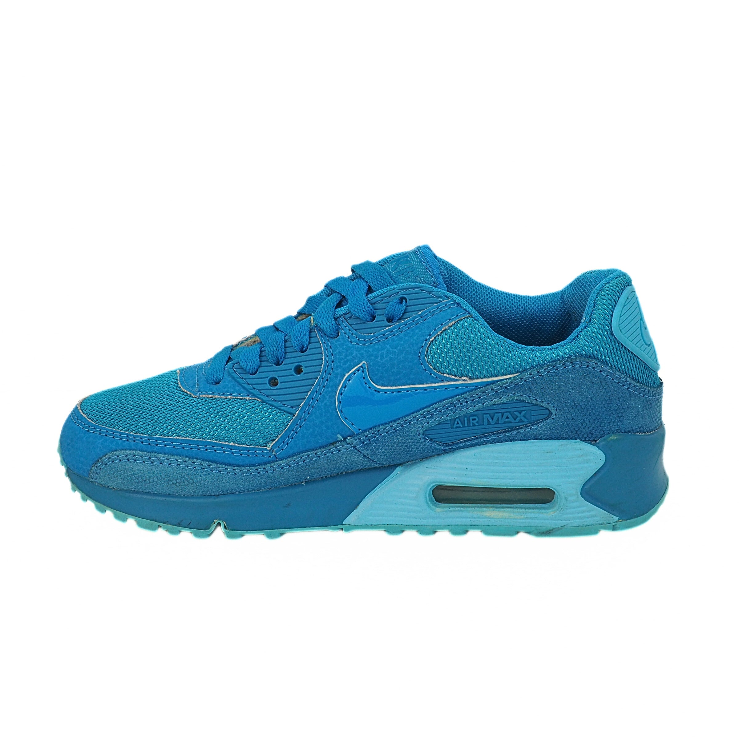 Nike Air Max 90 Premium Light Blue Lacquer 443817-401 Womens US 6.5