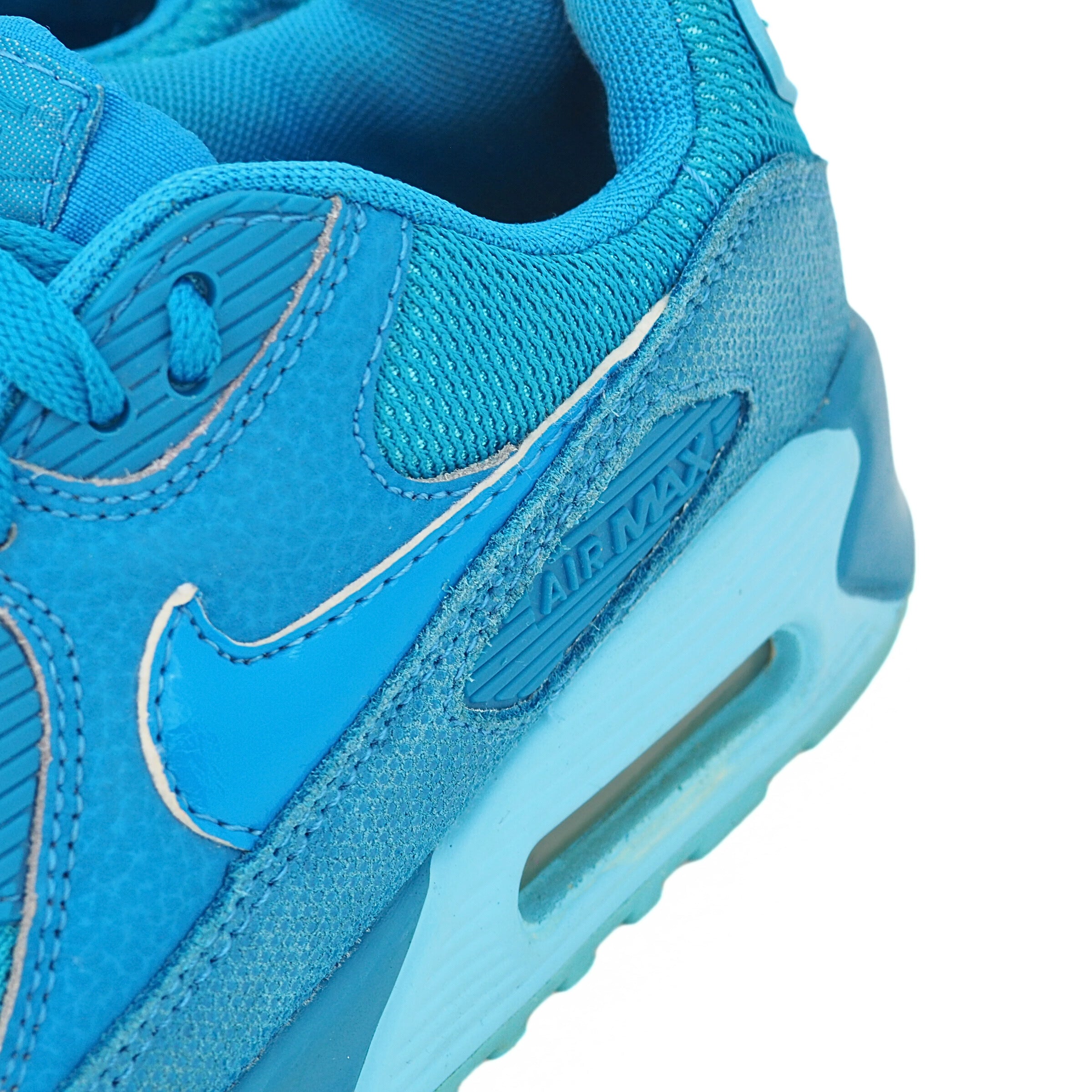 Nike Air Max 90 Premium Light Blue Lacquer 443817-401 Womens US 6.5