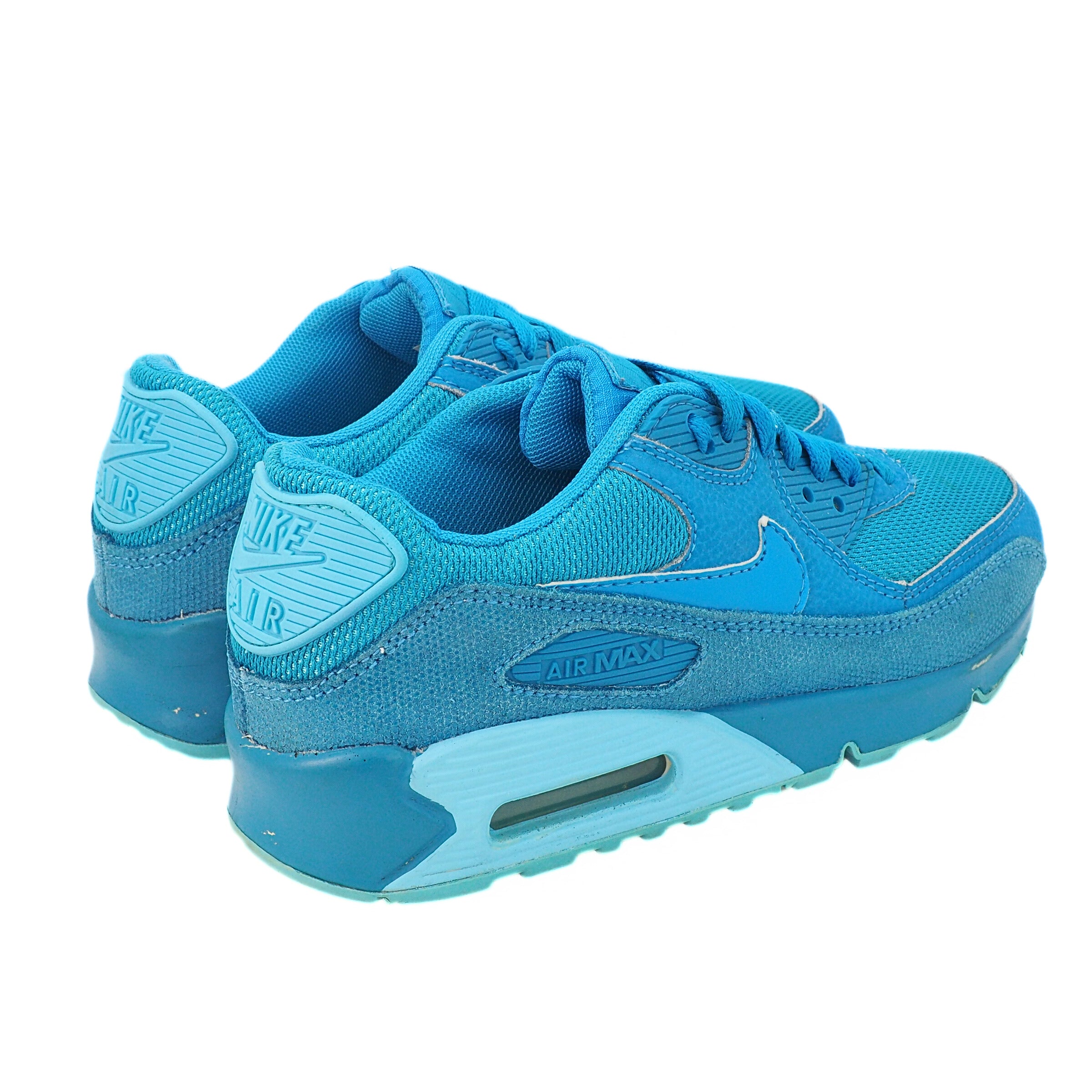 Nike Air Max 90 Premium Light Blue Lacquer 443817-401 Womens US 6.5