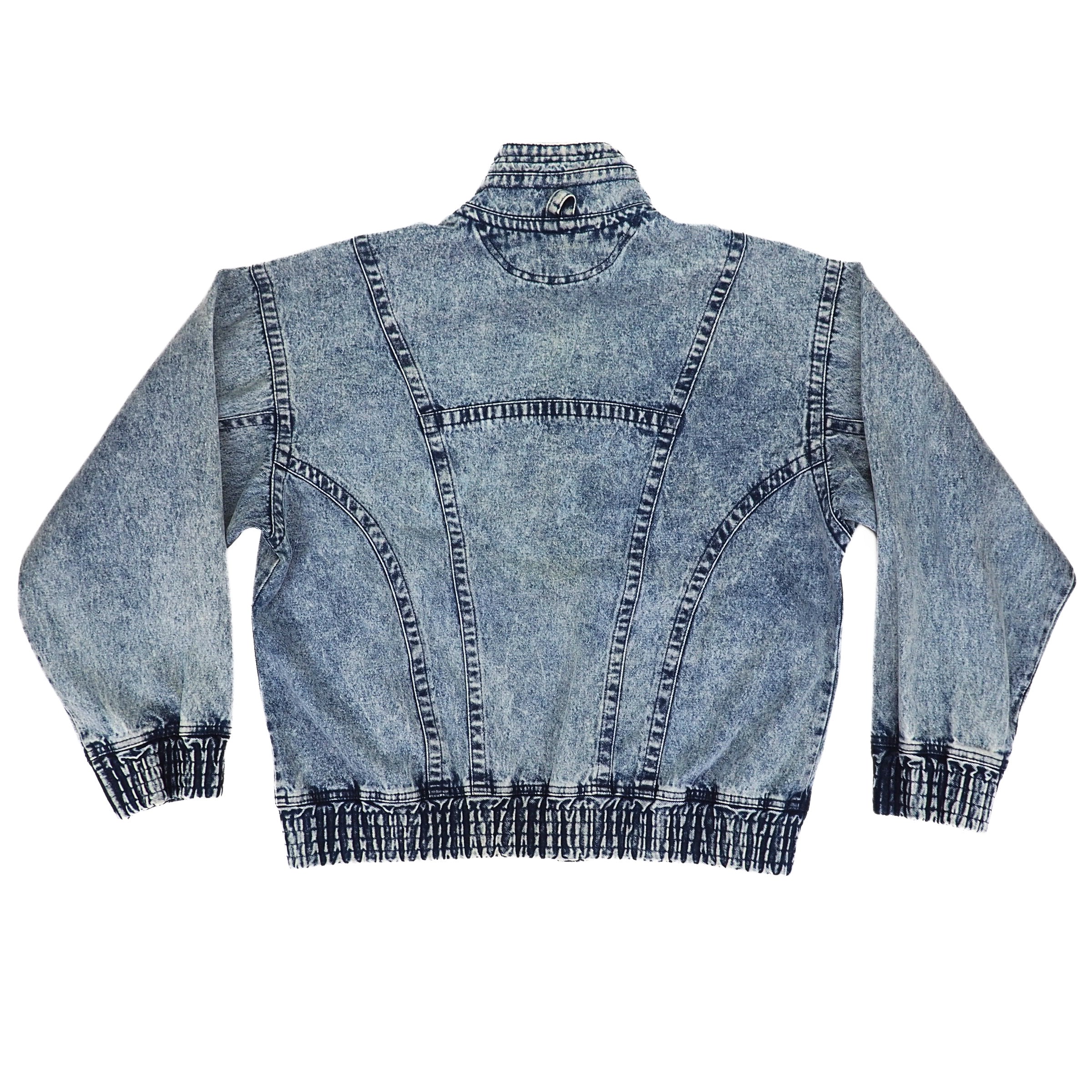 Nike Andre Agassi Challenge Court Acid Wash Denim Jacket Vintage 90s Large