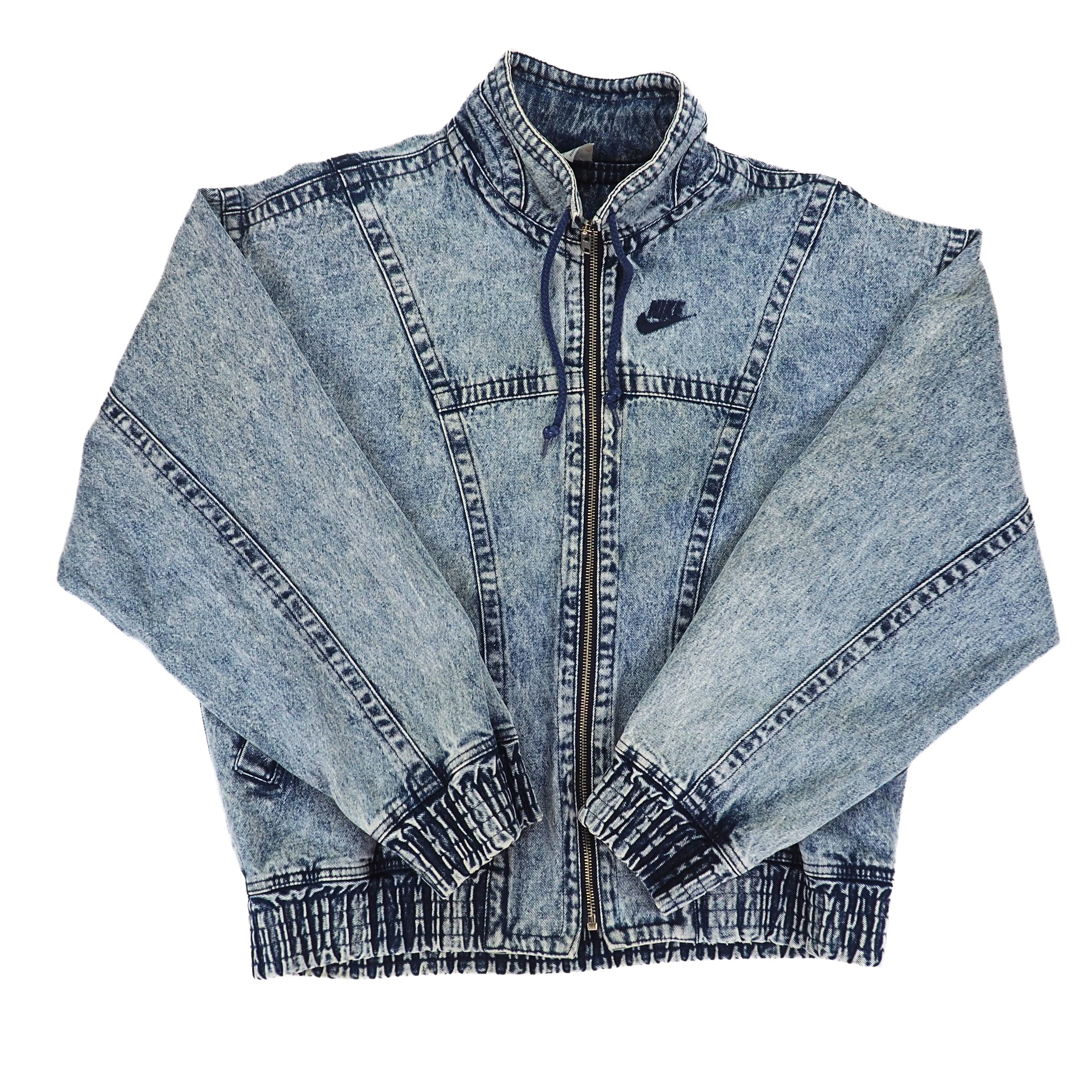 Nike Andre Agassi Challenge Court Acid Wash Denim Jacket Vintage 90s Large