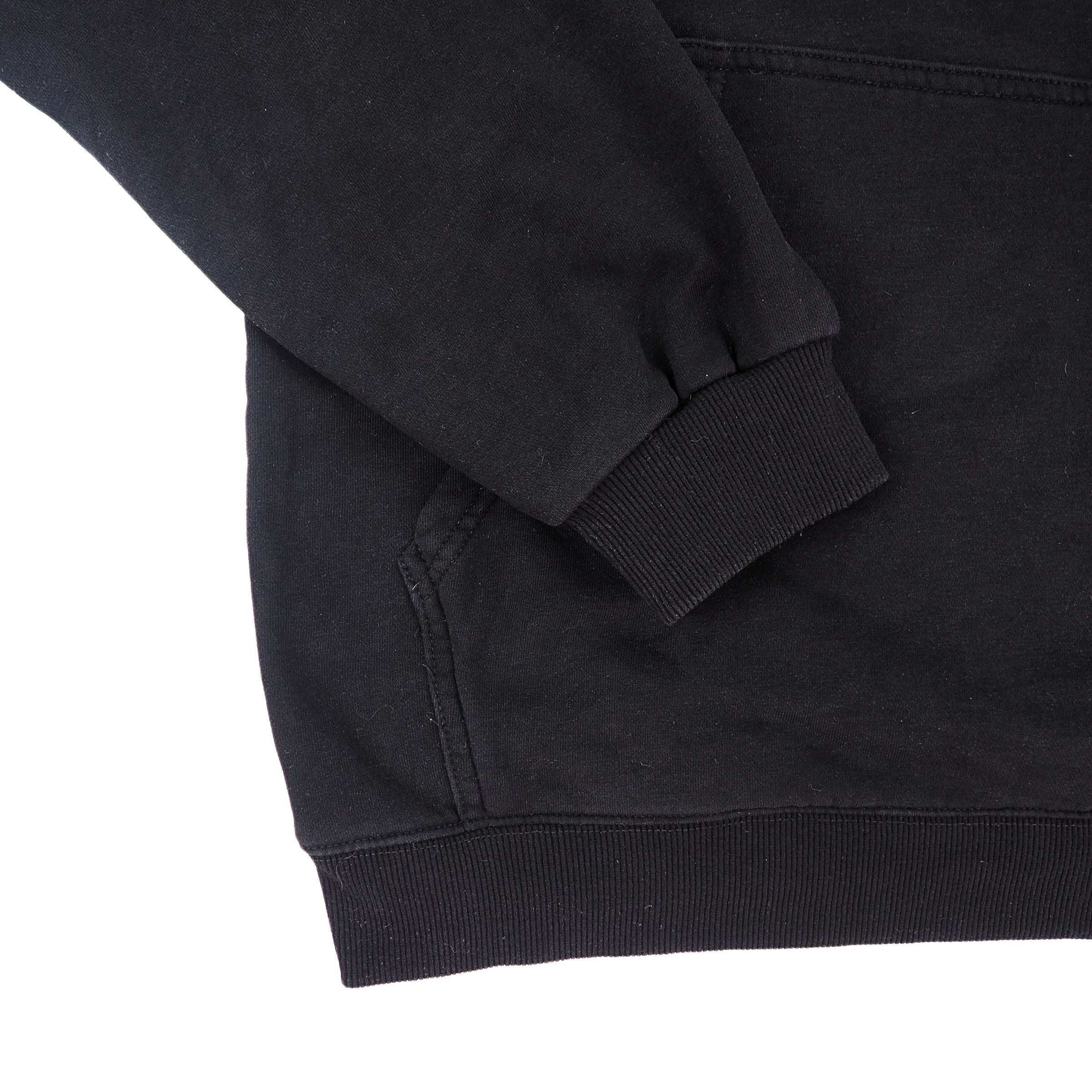 Nike Center Mini Swoosh Hoodie 100% Cotton Fleece Vintage Y2K Black Tag XL - Not Faded