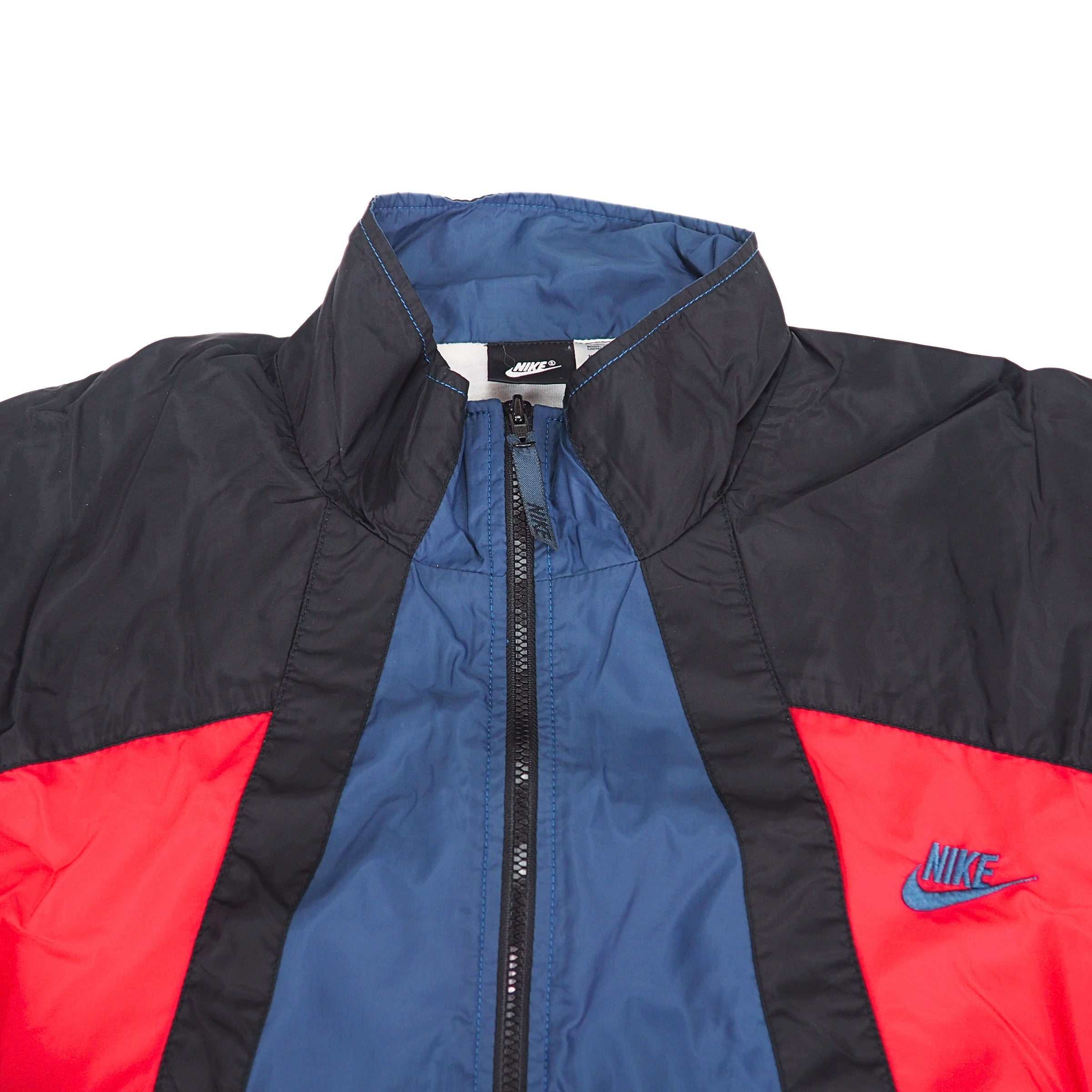 Nike Colour Block Full Zip Windbreaker Jacket Vintage 90s Large