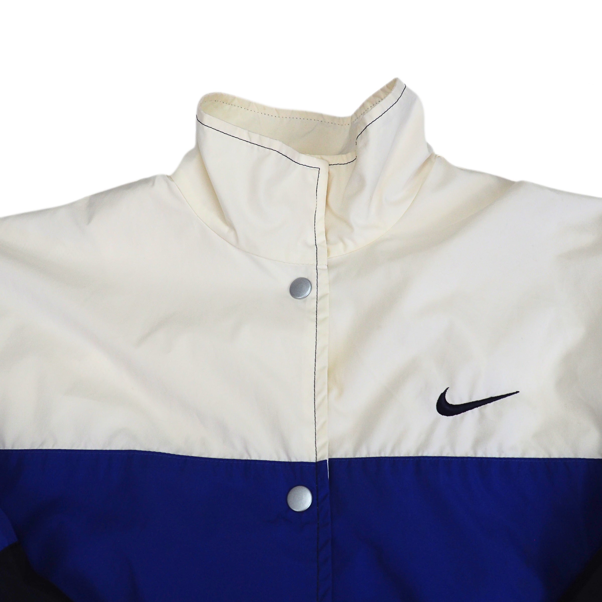 Nike Colour Block Mini Swoosh Coaches Windbreaker Jacket Vintage 90s Medium