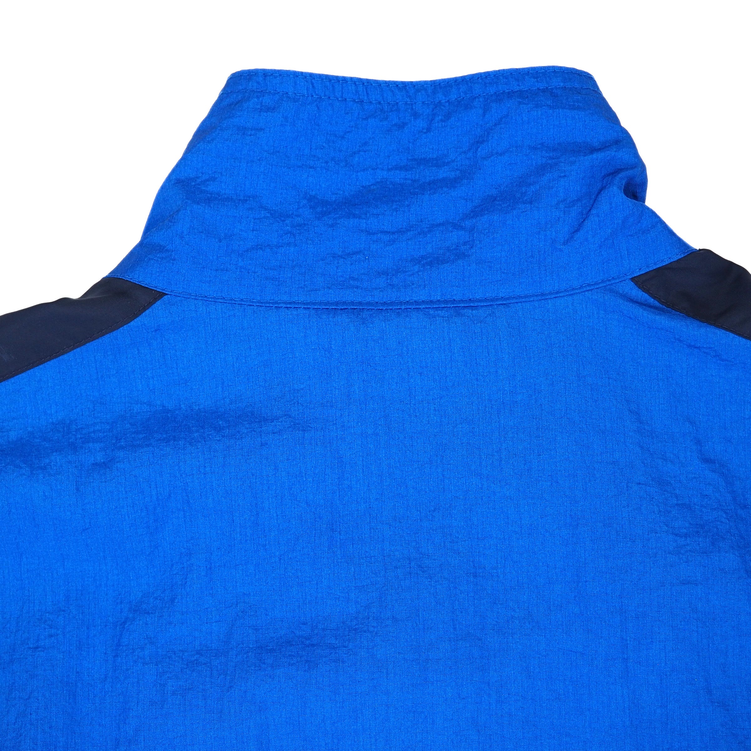 Nike Crepe Runners Windbreaker Jacket Neon Blue Yellow Vintage 80s 90s Medium