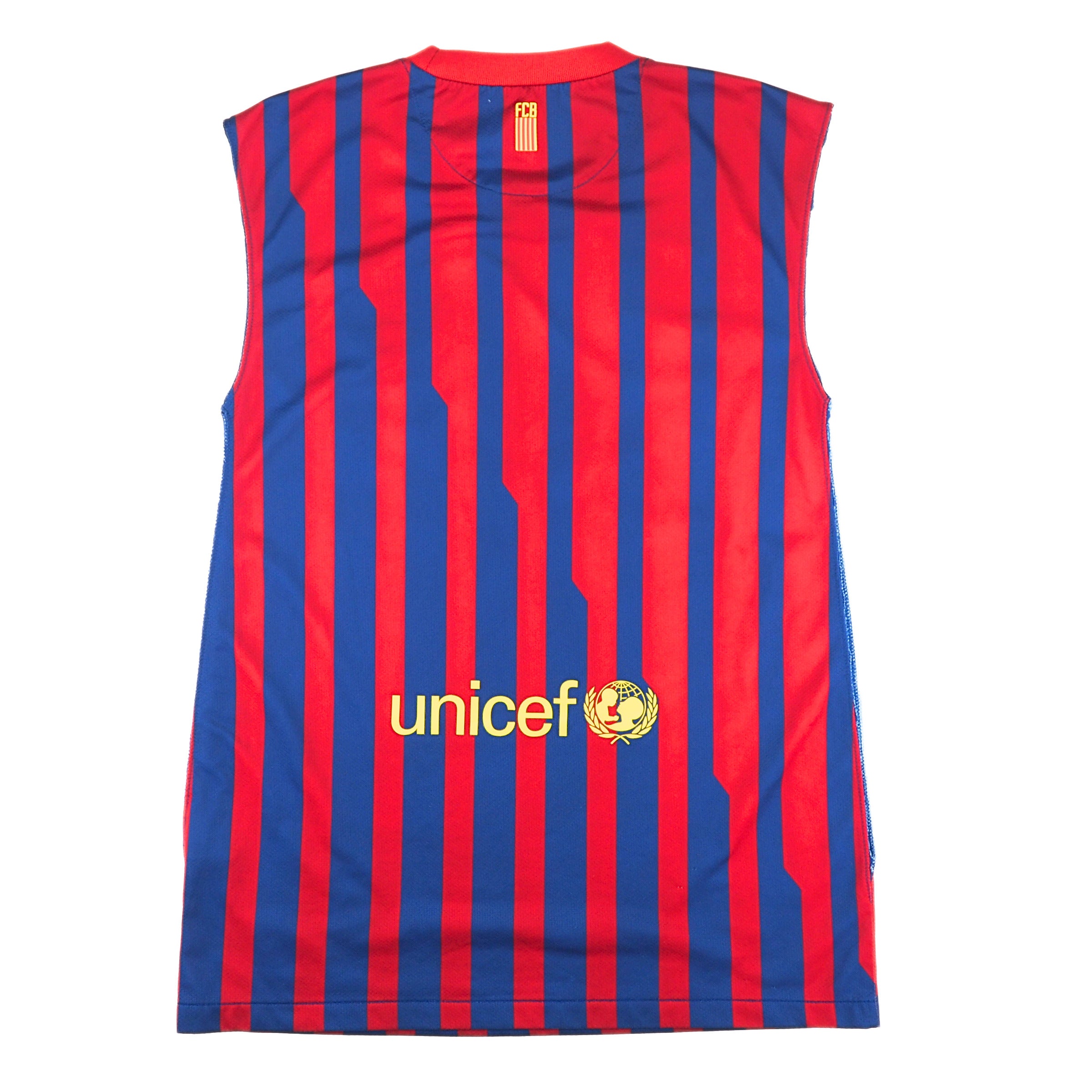 Nike Dri-Fit 2011-12 FC Barcelona Sleeveless Soccer Jersey Vintage Medium