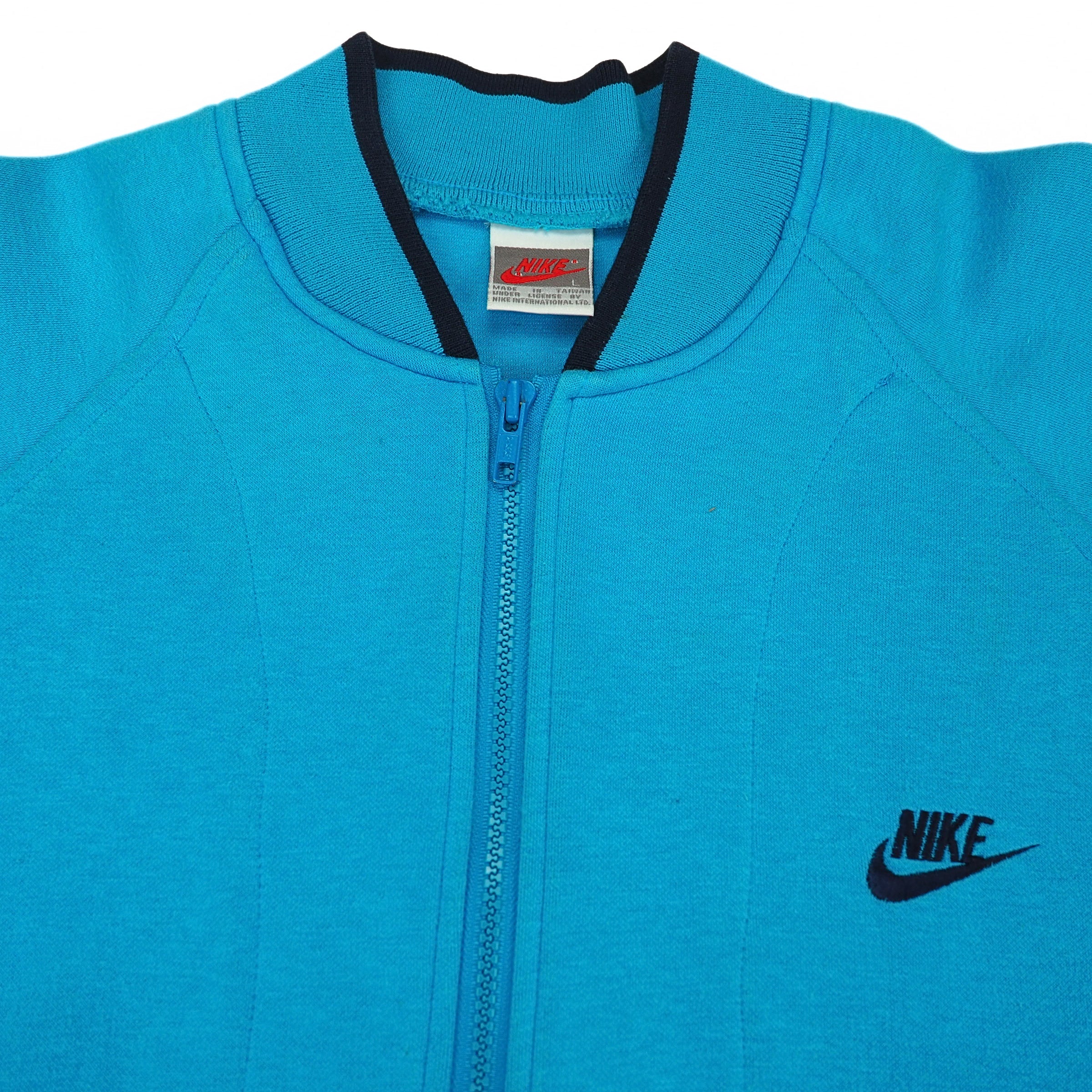 Nike Full Zip Track Jacket Vintage 80s 90s Laser Blue Large