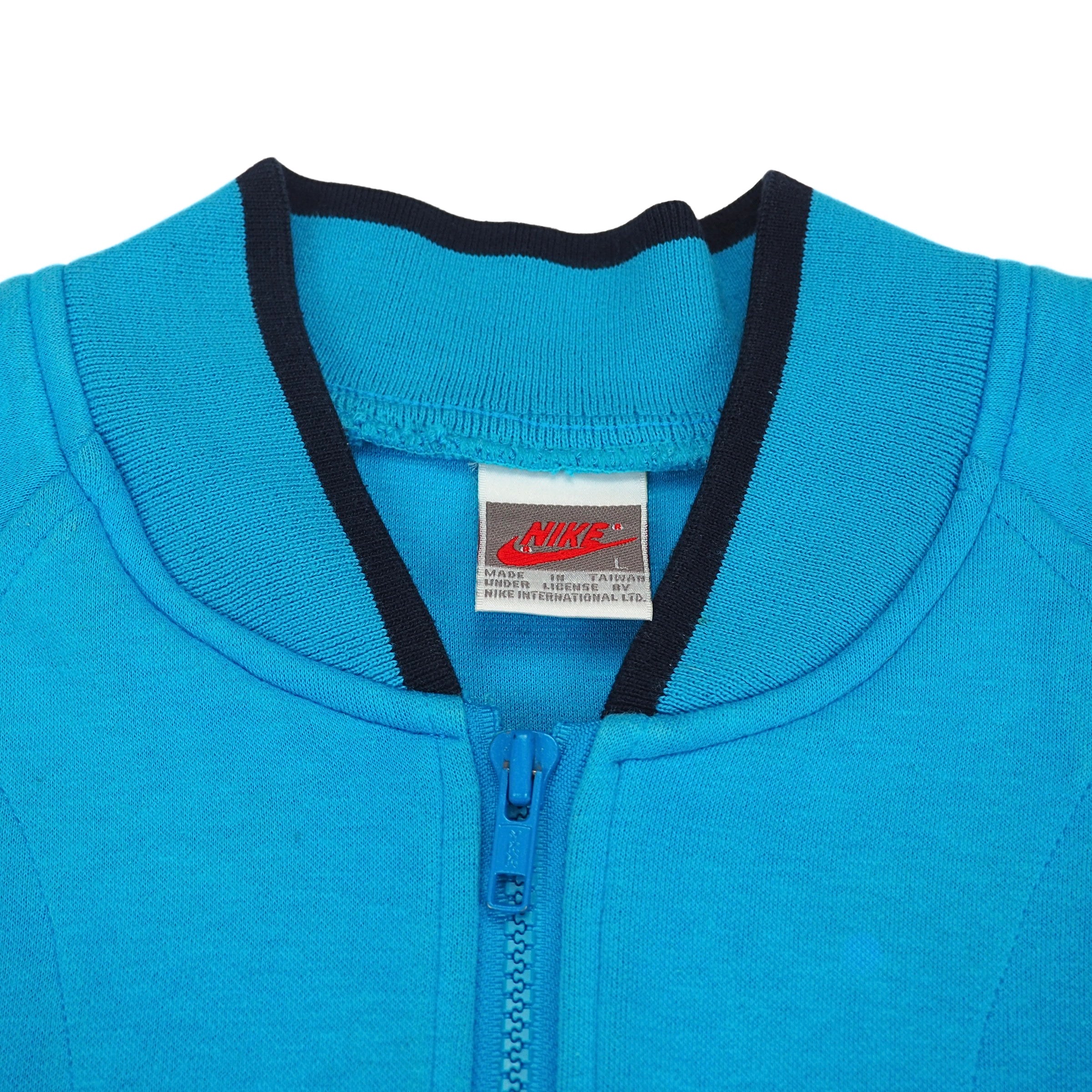 Nike Full Zip Track Jacket Vintage 80s 90s Laser Blue Large