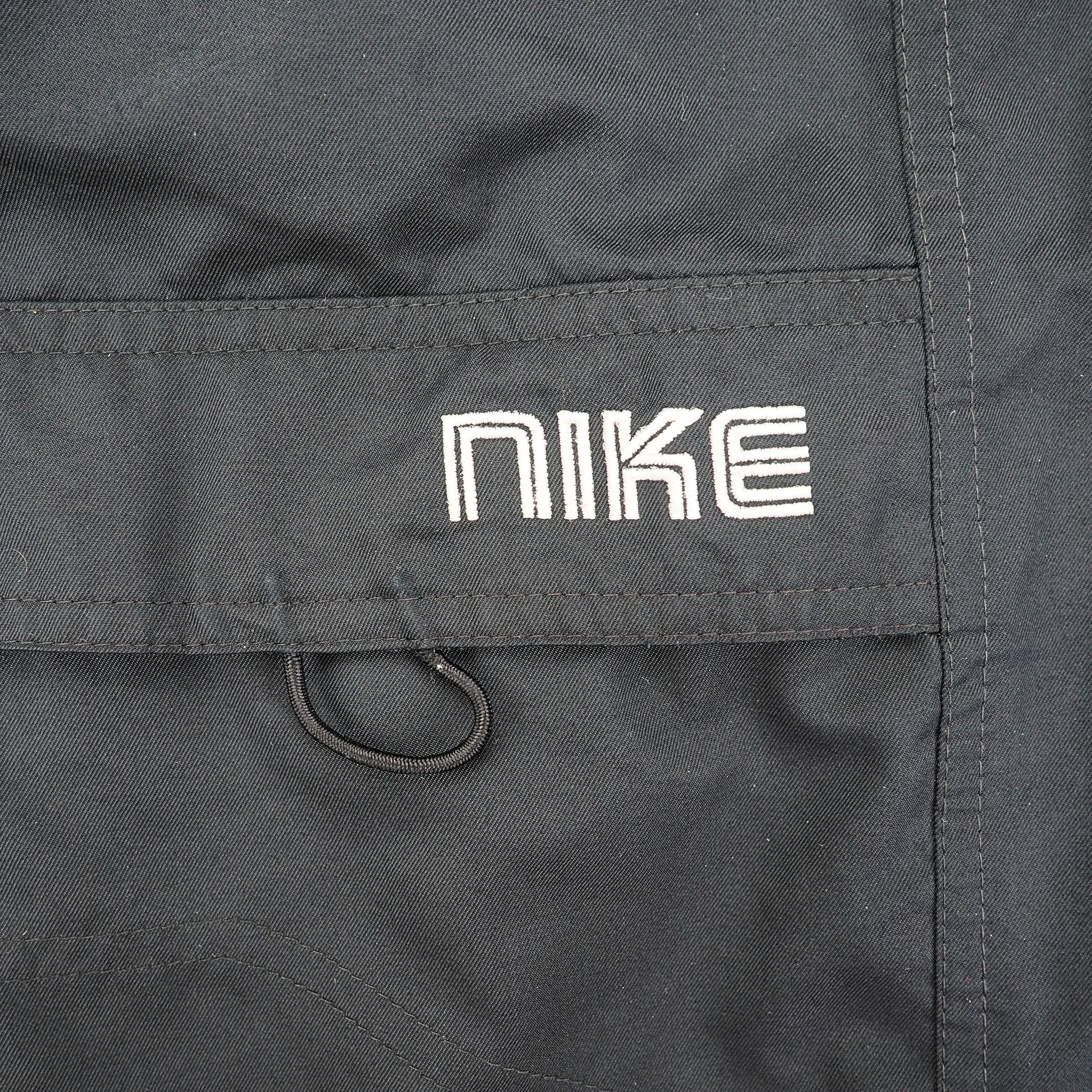 Nike Silver Tag Board Shorts Black Grey Vintage Y2K Large