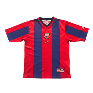 Nike Team Sports 98/99 FC Barcelona Soccer Jersey Vintage Youth XL