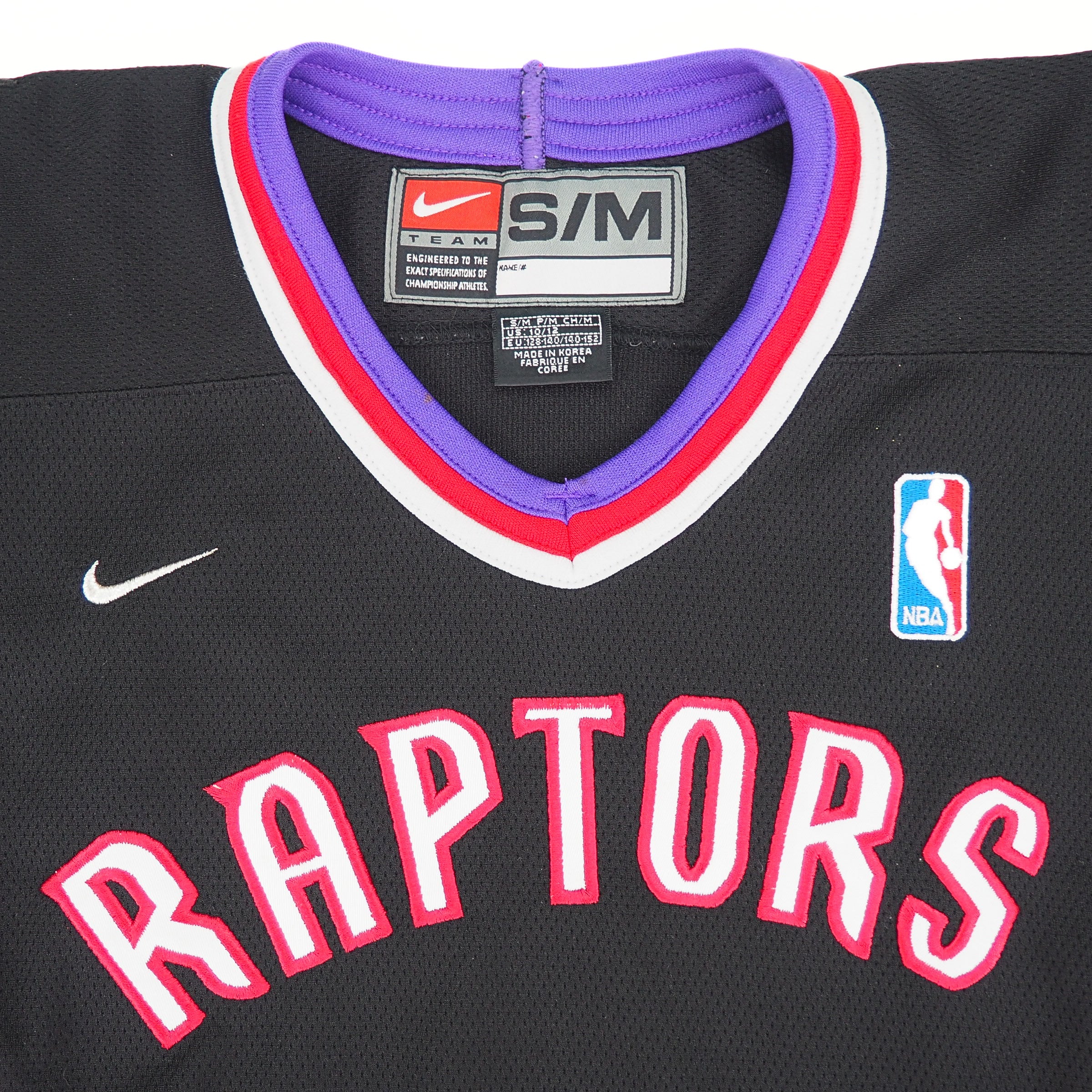 Nike Team Sports Toronto Raptors Hockey Style NBA Jersey Vintage 90s S/M