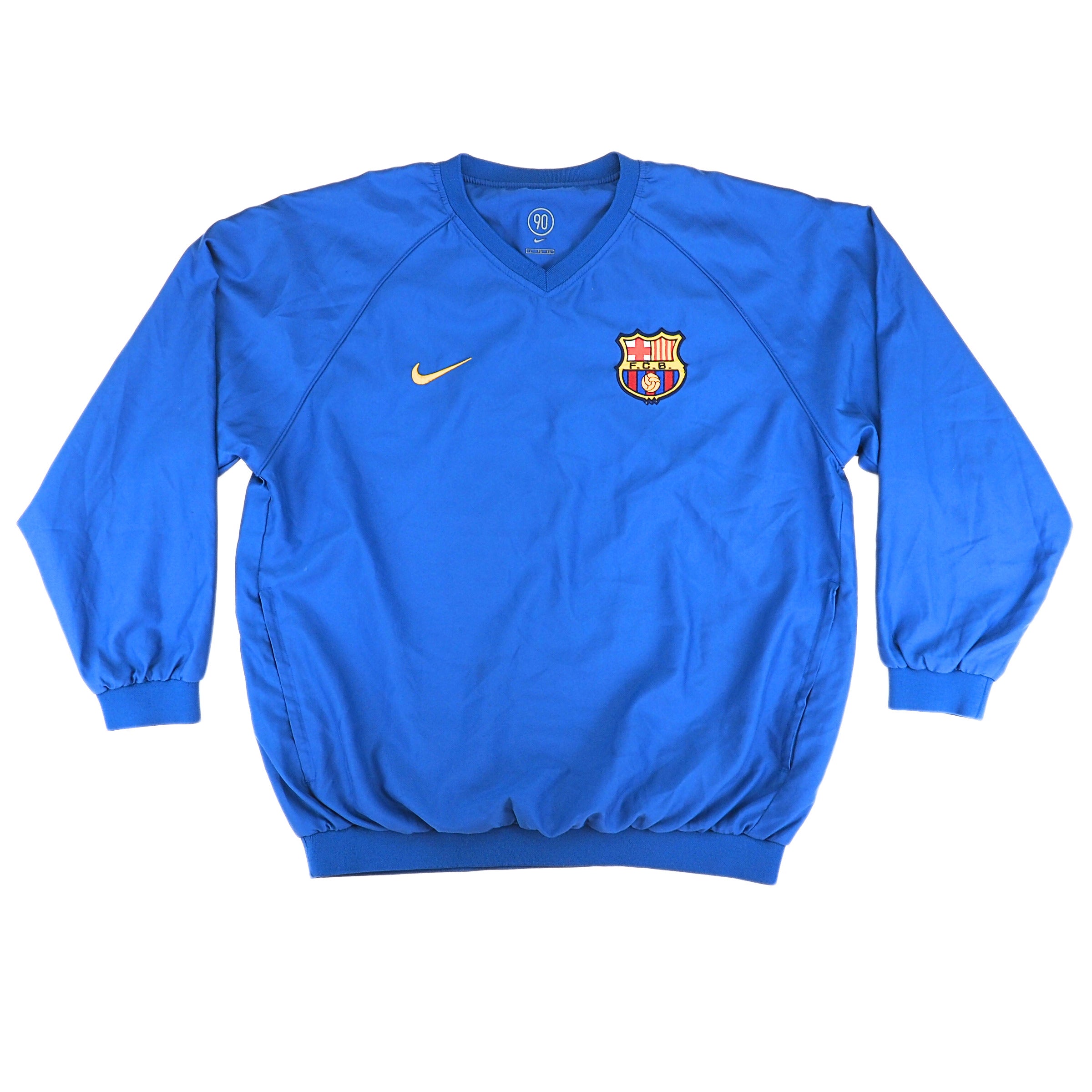 Nike Total 90 FC Barcelona Training Windbreaker Jacket Vintage 00s Large