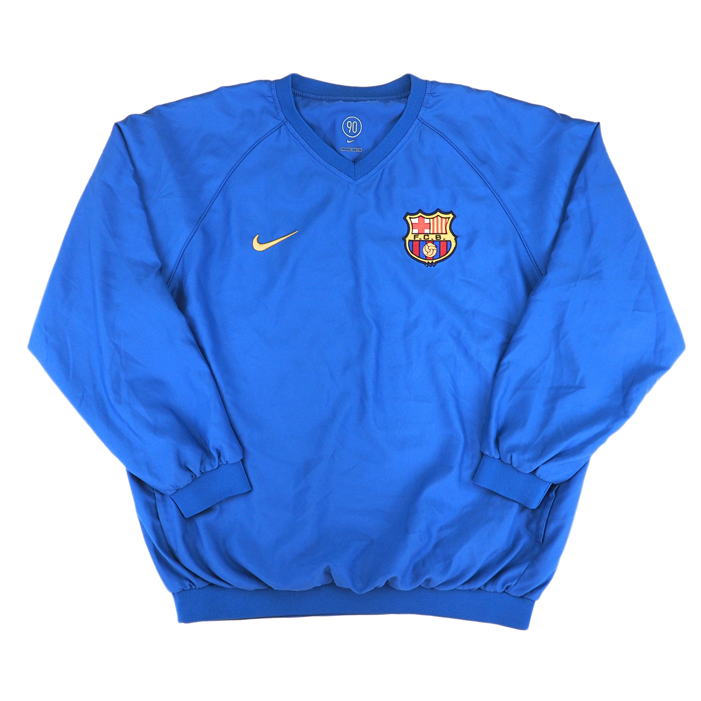 Nike Total 90 FC Barcelona Training Windbreaker Jacket Vintage 00s Large