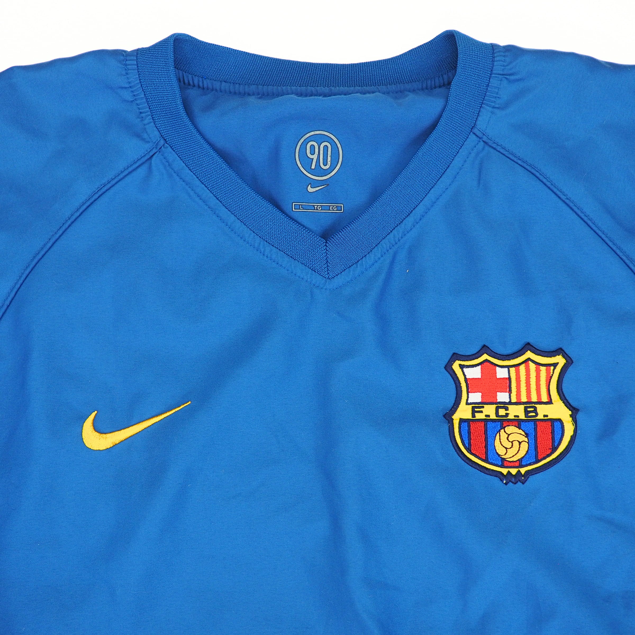 Nike Total 90 FC Barcelona Training Windbreaker Jacket Vintage 00s Large