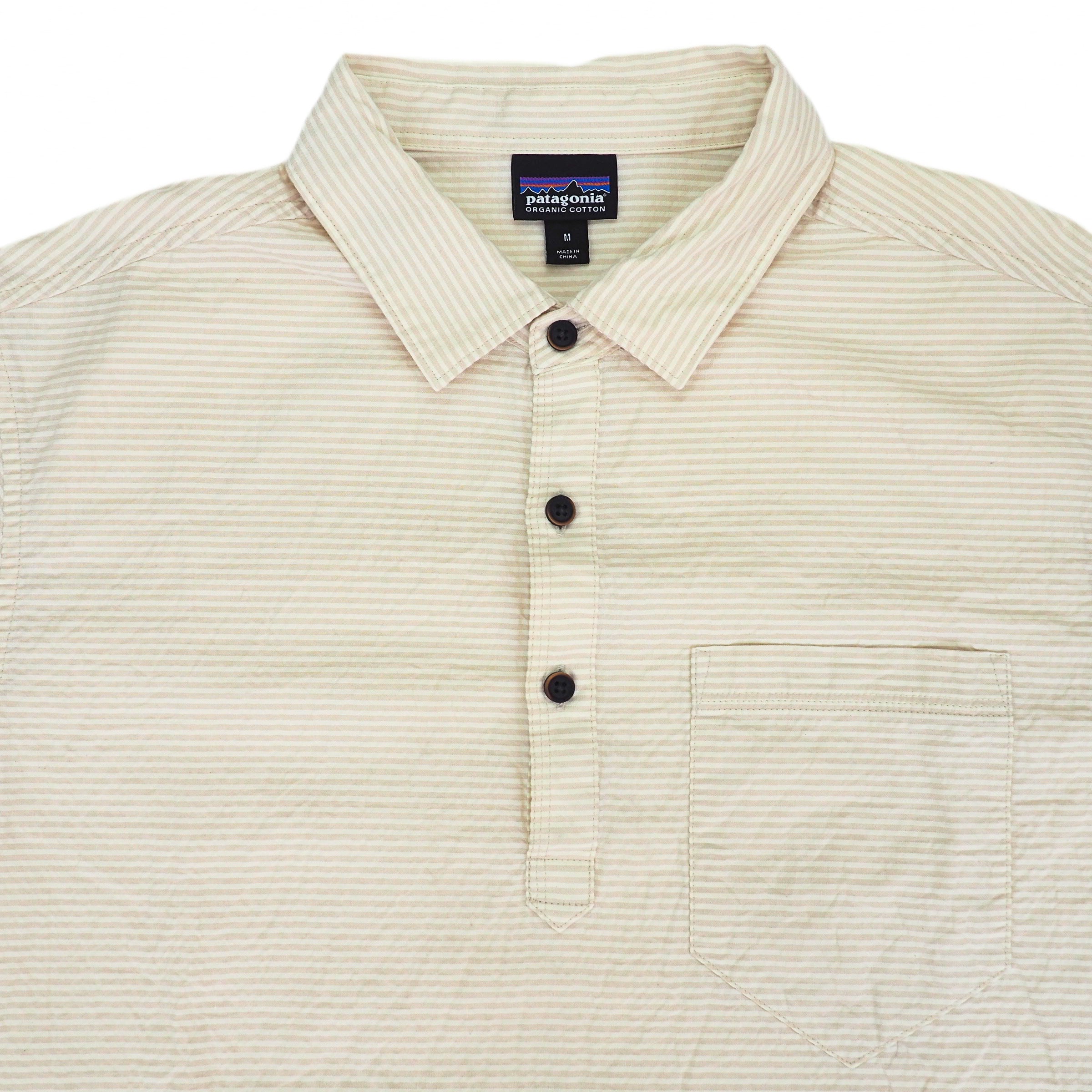 Patagonia Seeresucker Oragnic Cotton Short Sleeved Shirt Striped Medium