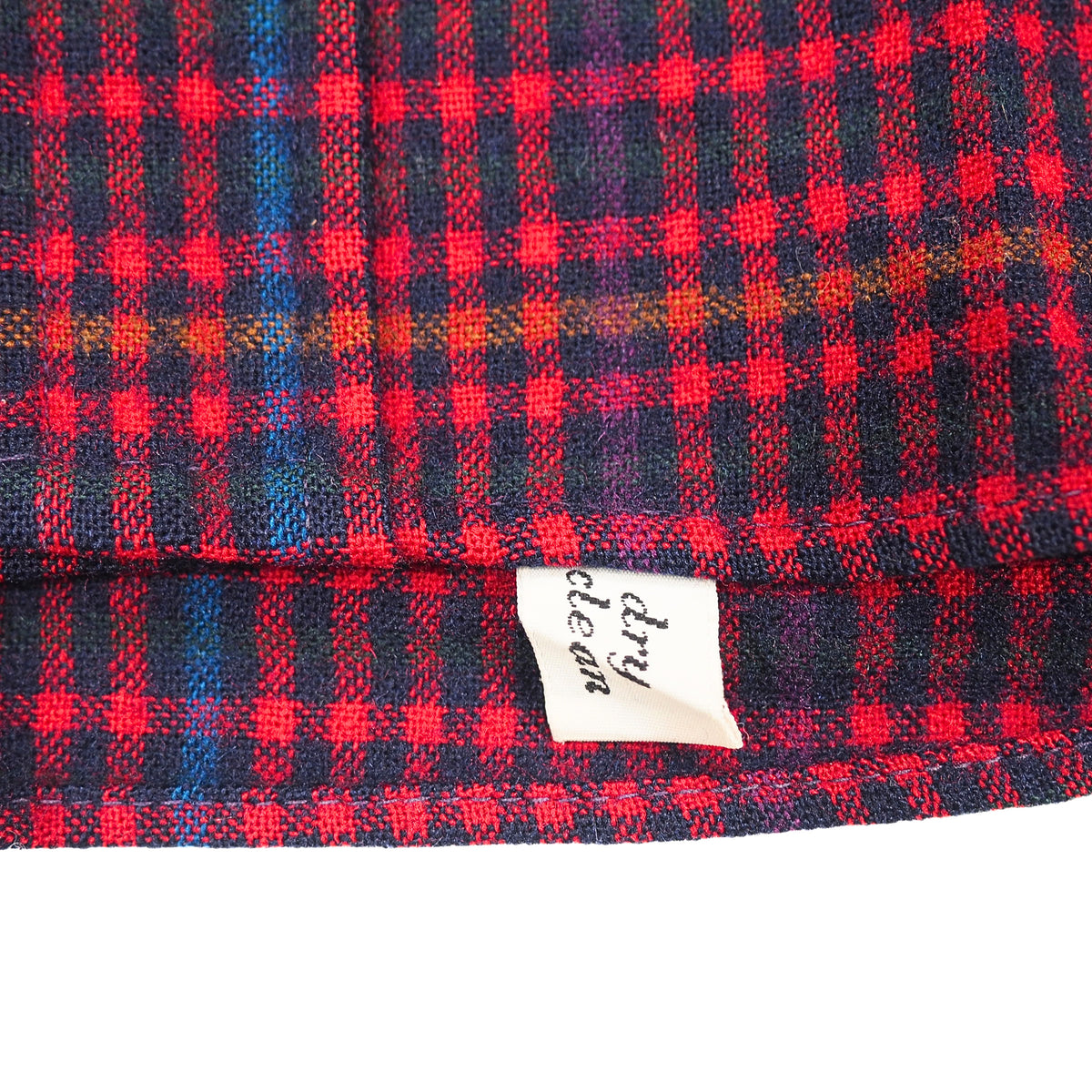 Pendleton Vintage 90s Virgin Wool Shirt Red Navy Check Elbow Patches Made in USA L