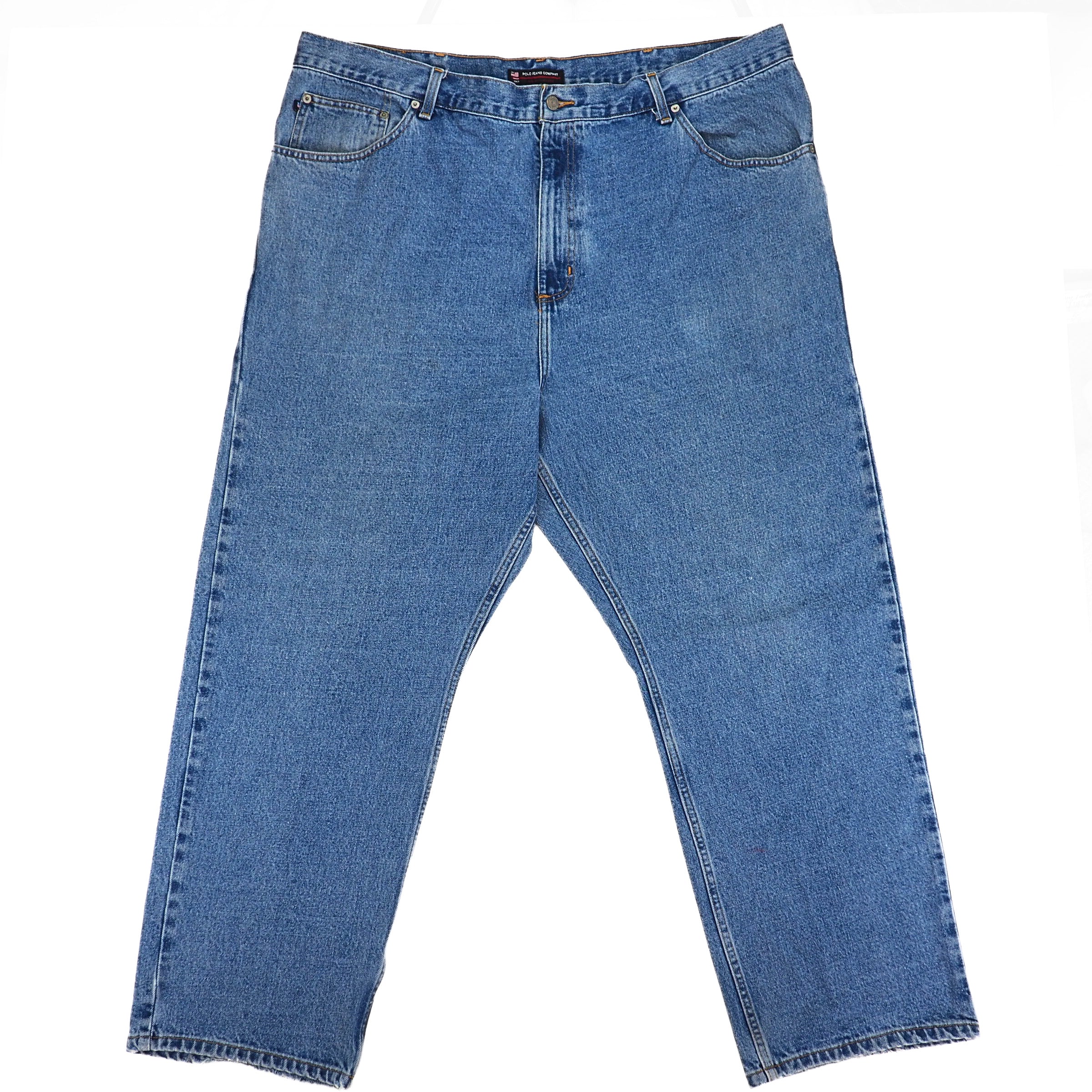 Polo by Ralph Lauren Relaxed Fit Blue Denim Jeans Vintage 90s W46 L30