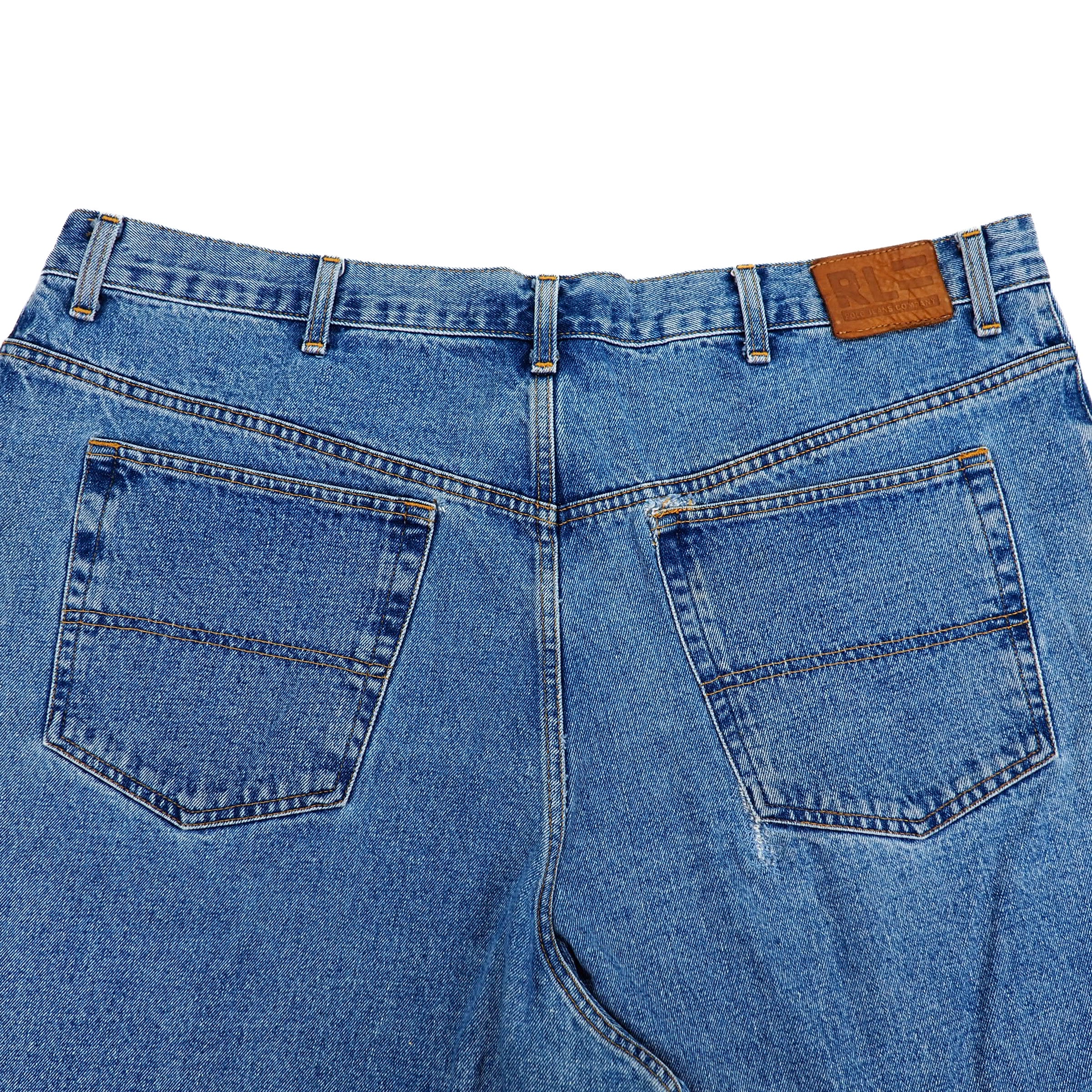 Polo by Ralph Lauren Relaxed Fit Blue Denim Jeans Vintage 90s W46 L30