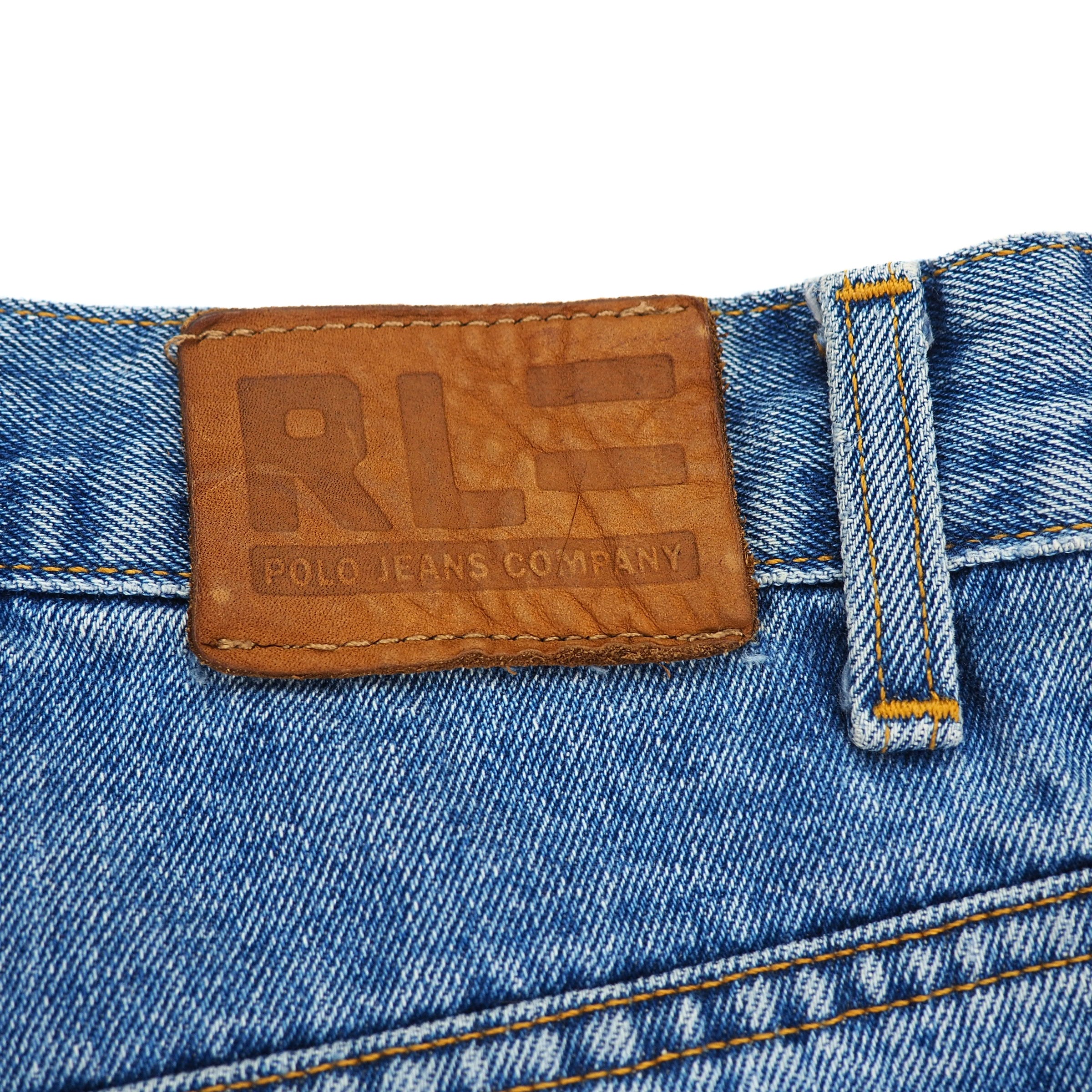 Polo by Ralph Lauren Relaxed Fit Blue Denim Jeans Vintage 90s W46 L30