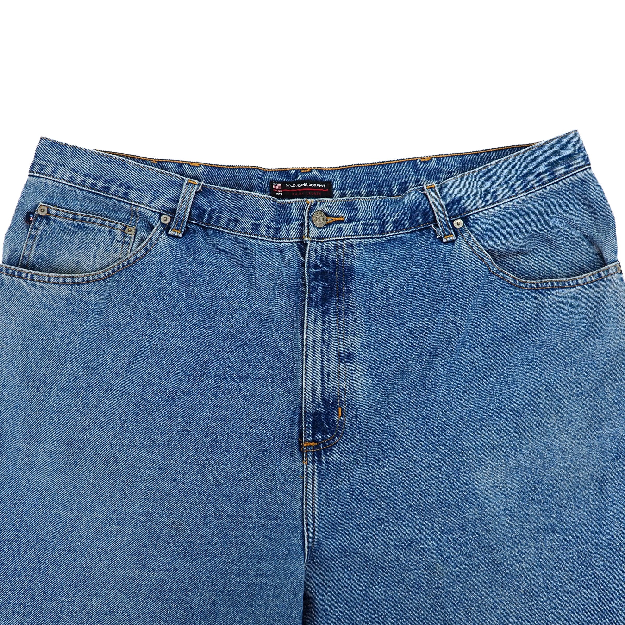 Polo by Ralph Lauren Relaxed Fit Blue Denim Jeans Vintage 90s W46 L30