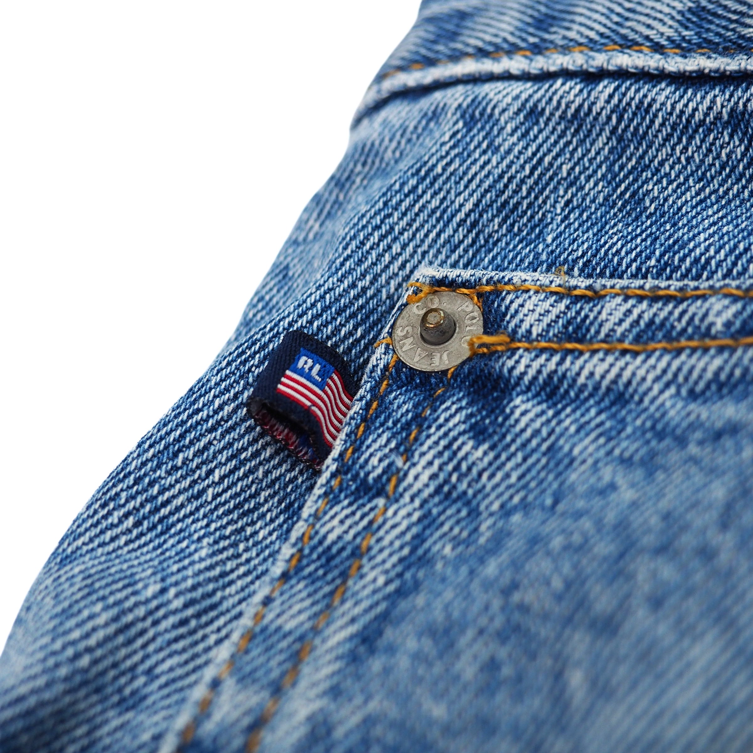 Polo by Ralph Lauren Relaxed Fit Blue Denim Jeans Vintage 90s W46 L30
