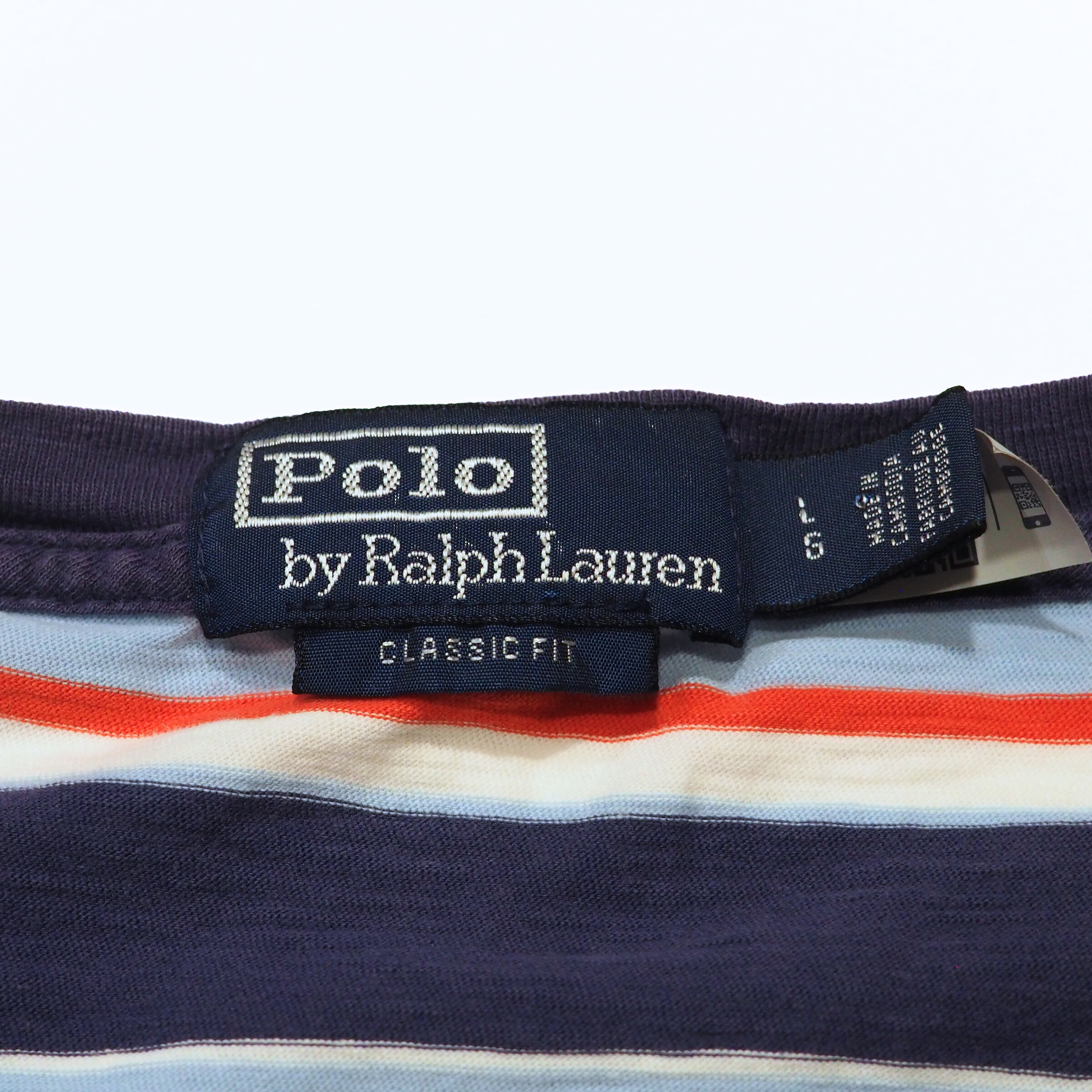 Polo by Ralph Lauren Short-Sleeved T-Shirt 100% Cotton Striped Large