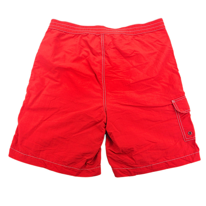Red shorts on a white background