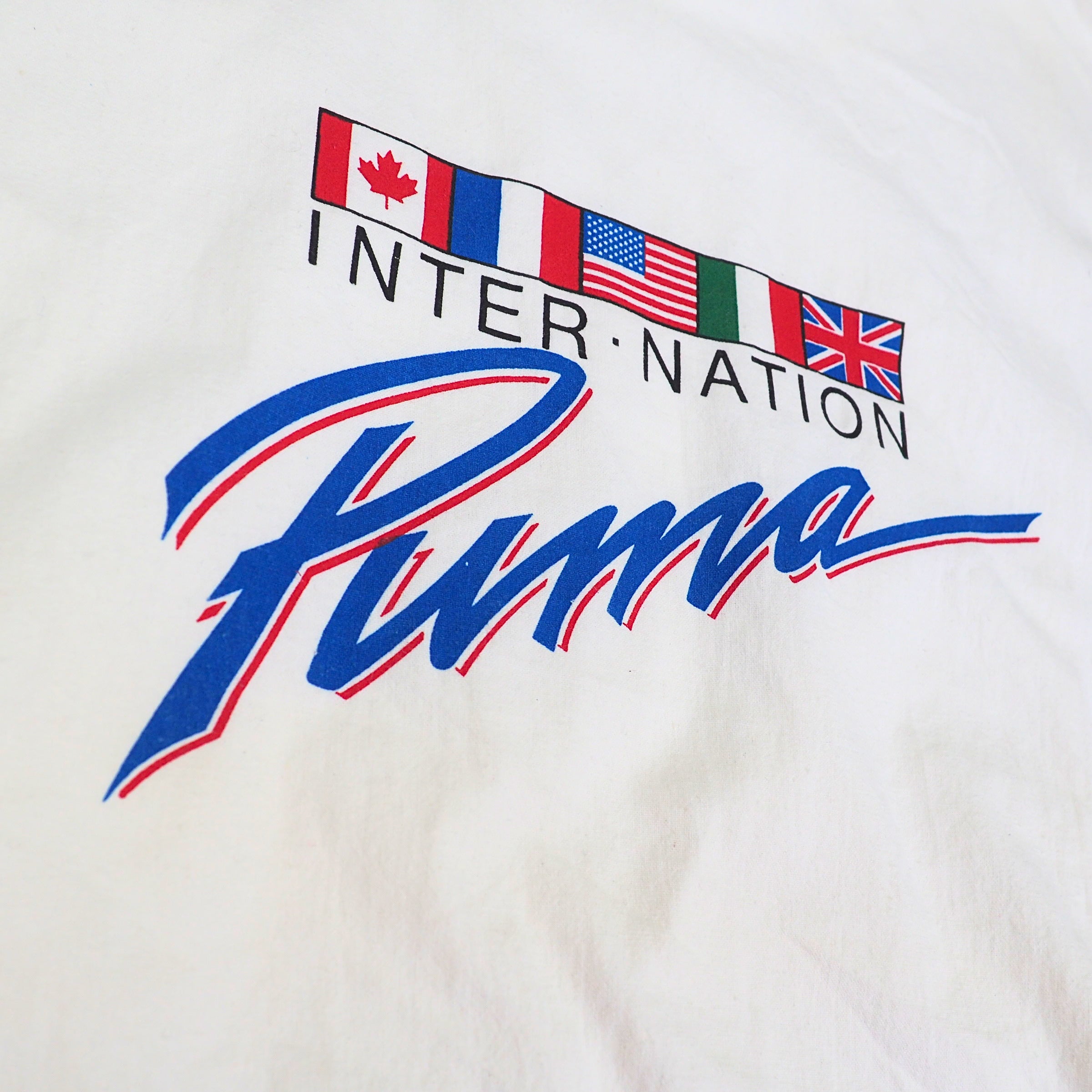 Puma Inter-Nation Lightweight 100% Cotton Sweater Vintage 90s Medium