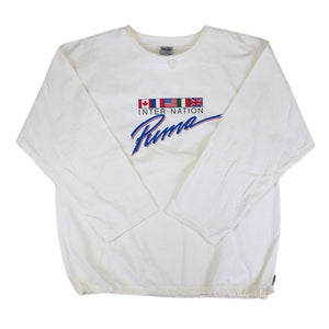 Puma Inter-Nation Lightweight 100% Cotton Sweater Vintage 90s Medium