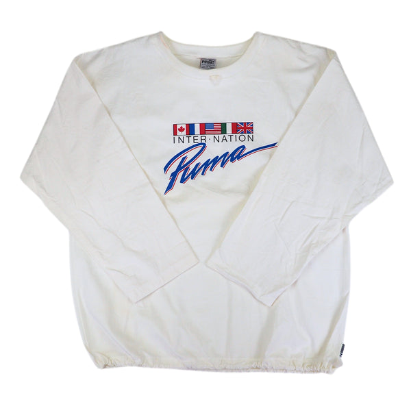 Puma Inter-Nation Lightweight 100% Cotton Sweater Vintage 90s Medium