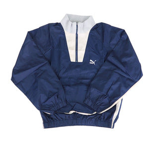 Puma Packable Quarter Zip Mock Neck Windbreaker Vintage 80s Large