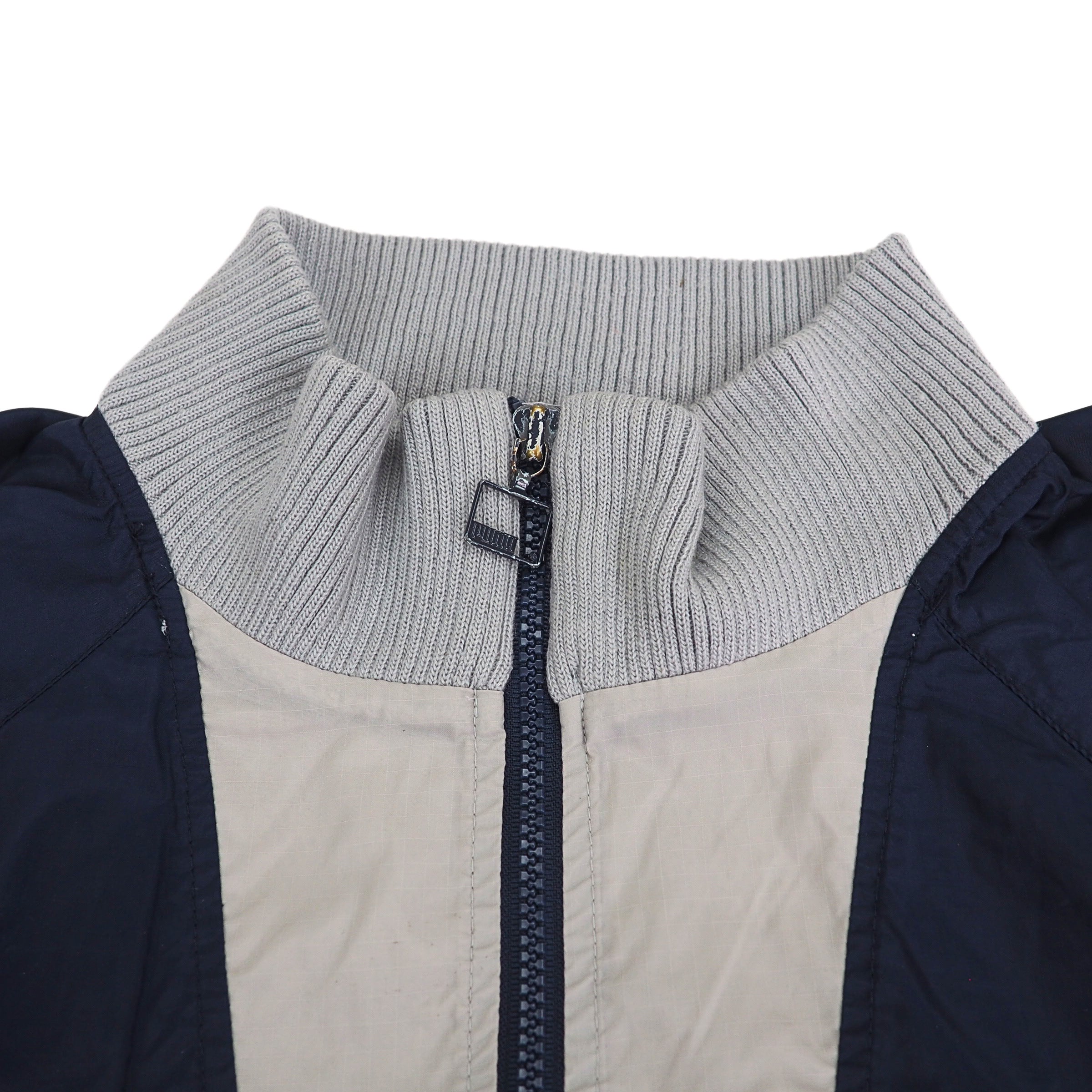 Puma Packable Quarter Zip Mock Neck Windbreaker Vintage 80s Large
