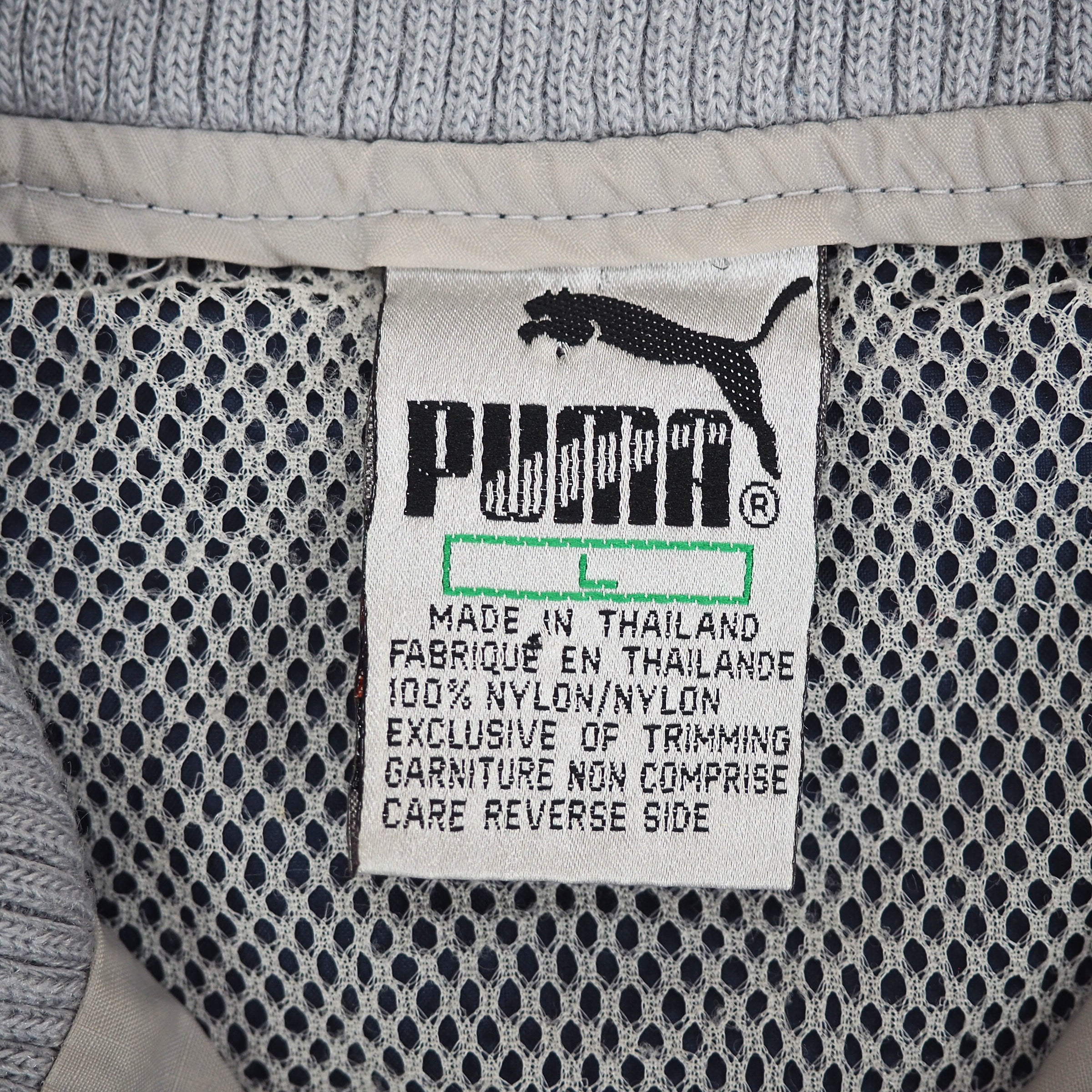 Puma Packable Quarter Zip Mock Neck Windbreaker Vintage 80s Large