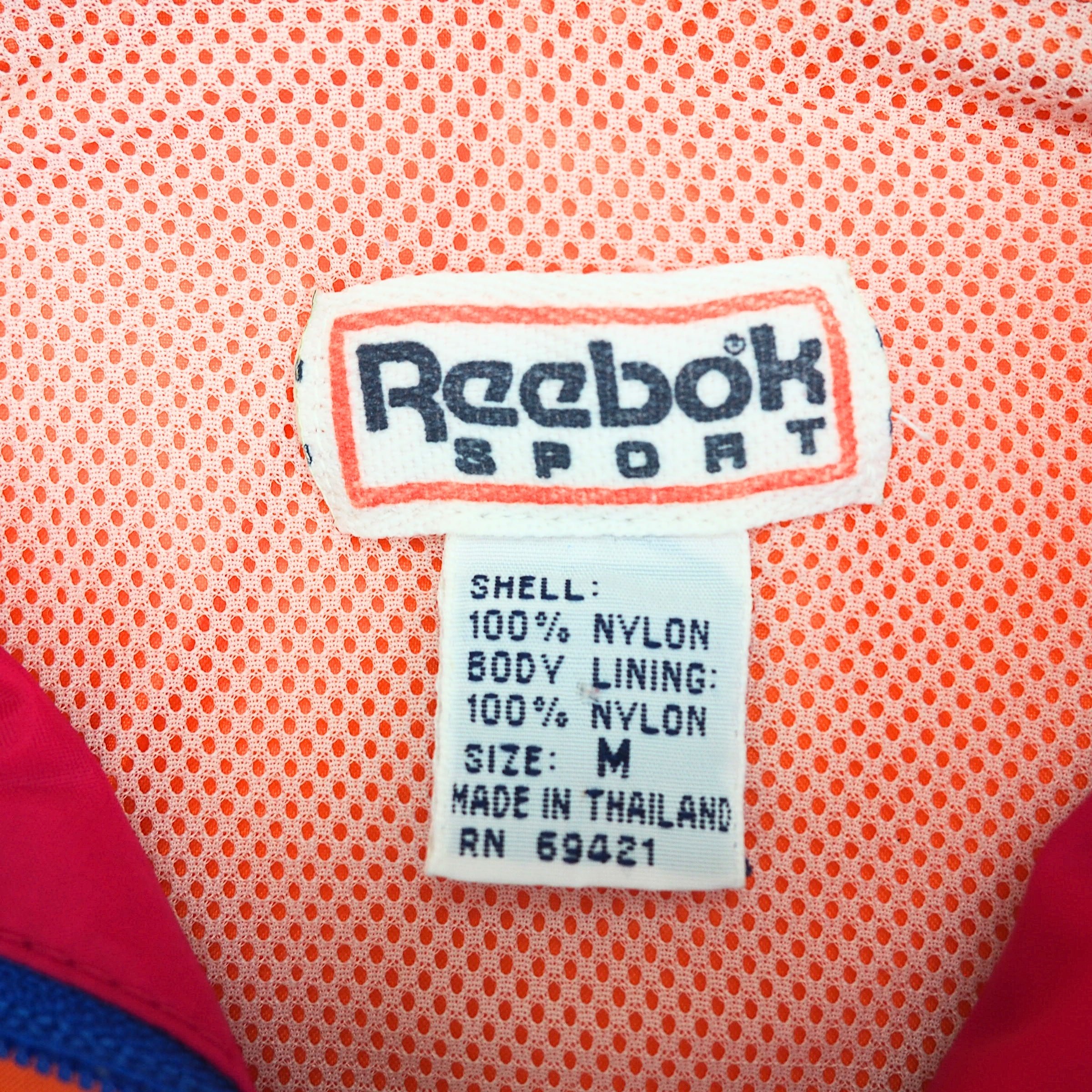 Reebok Sport Boundless Zip-Thru Anorak Windbreaker Jacket Vintage 90s Medium