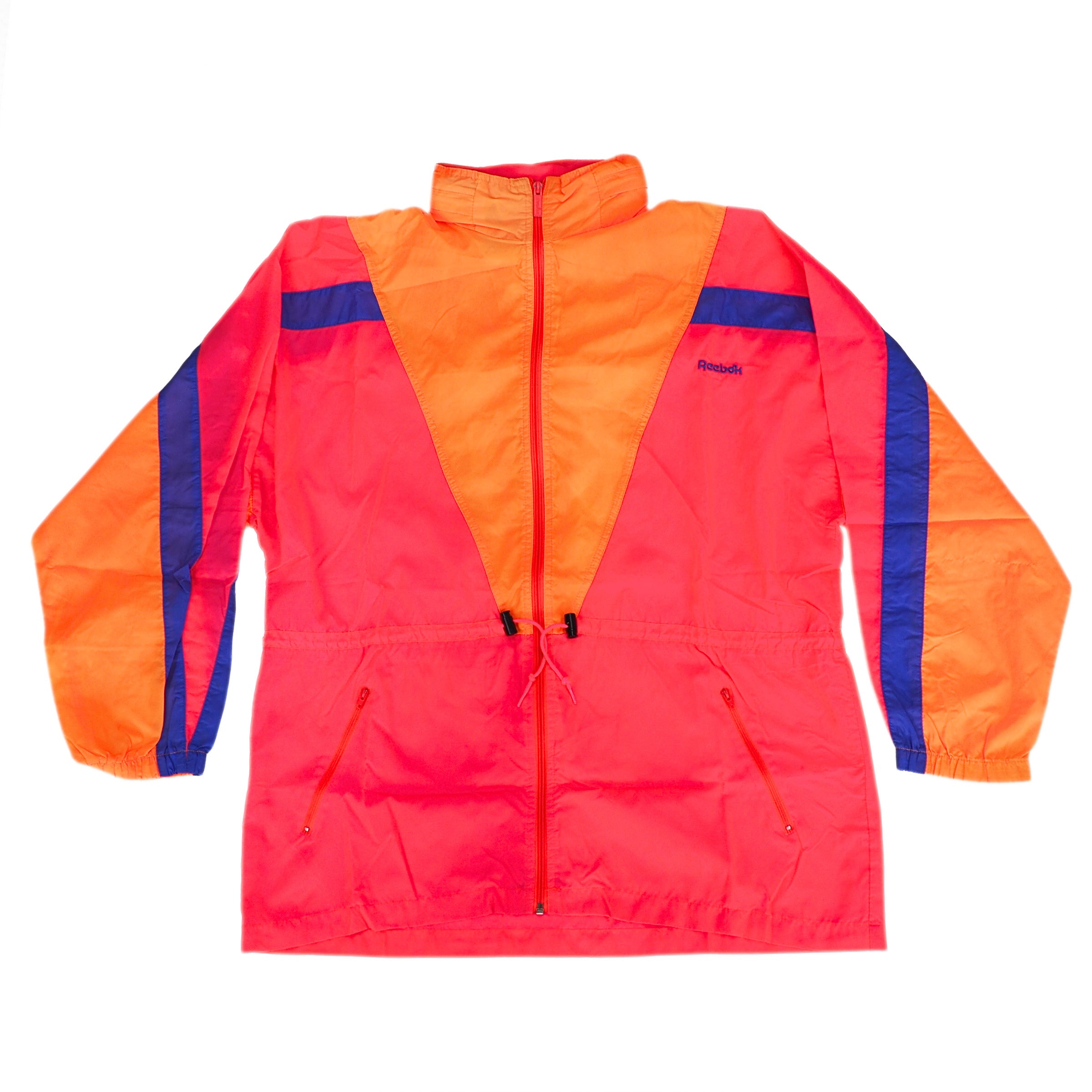 Reebok Sport Colour Block Zip-Thru Anorak Windbreaker Jacket Vintage 90s Large