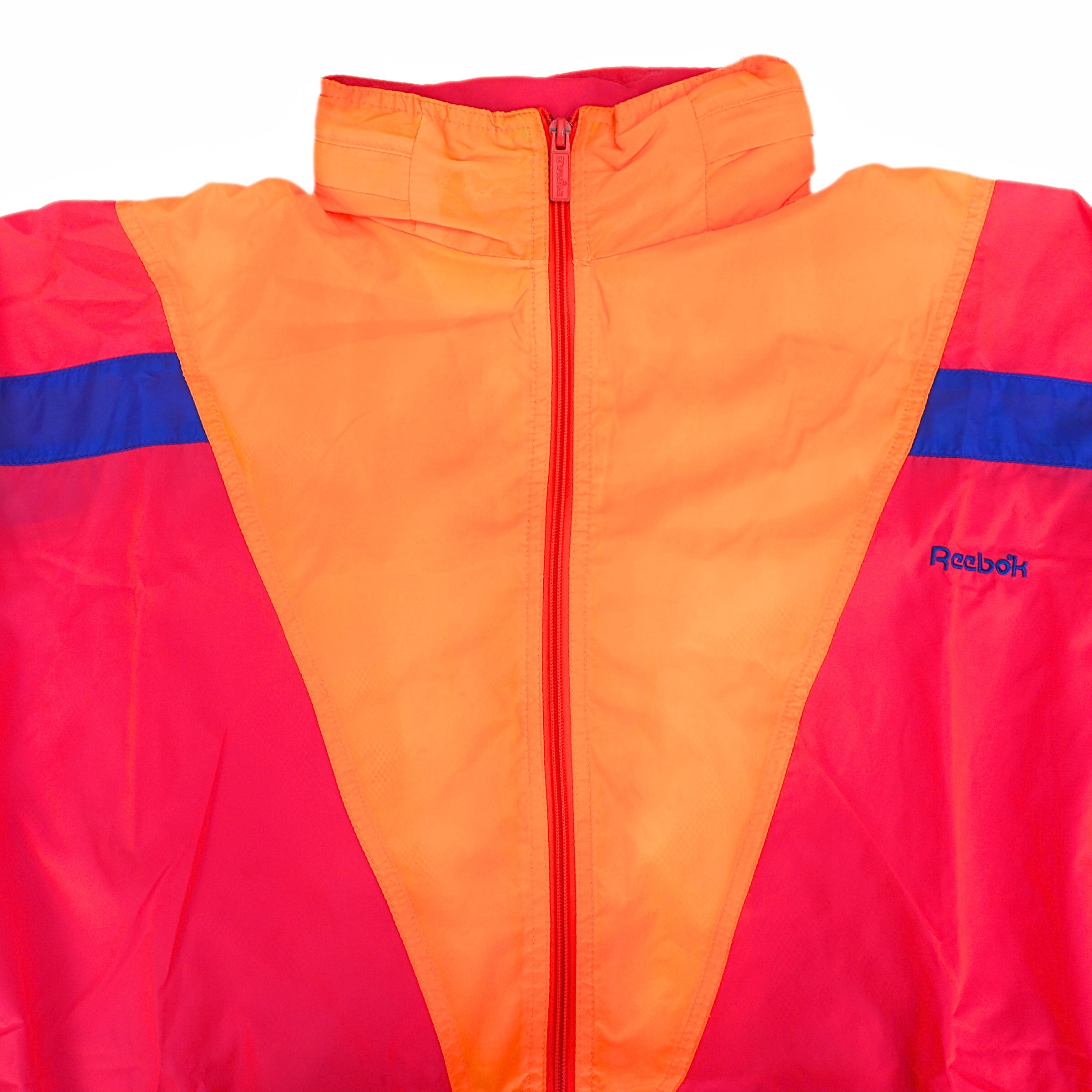Reebok Sport Colour Block Zip-Thru Anorak Windbreaker Jacket Vintage 90s Large