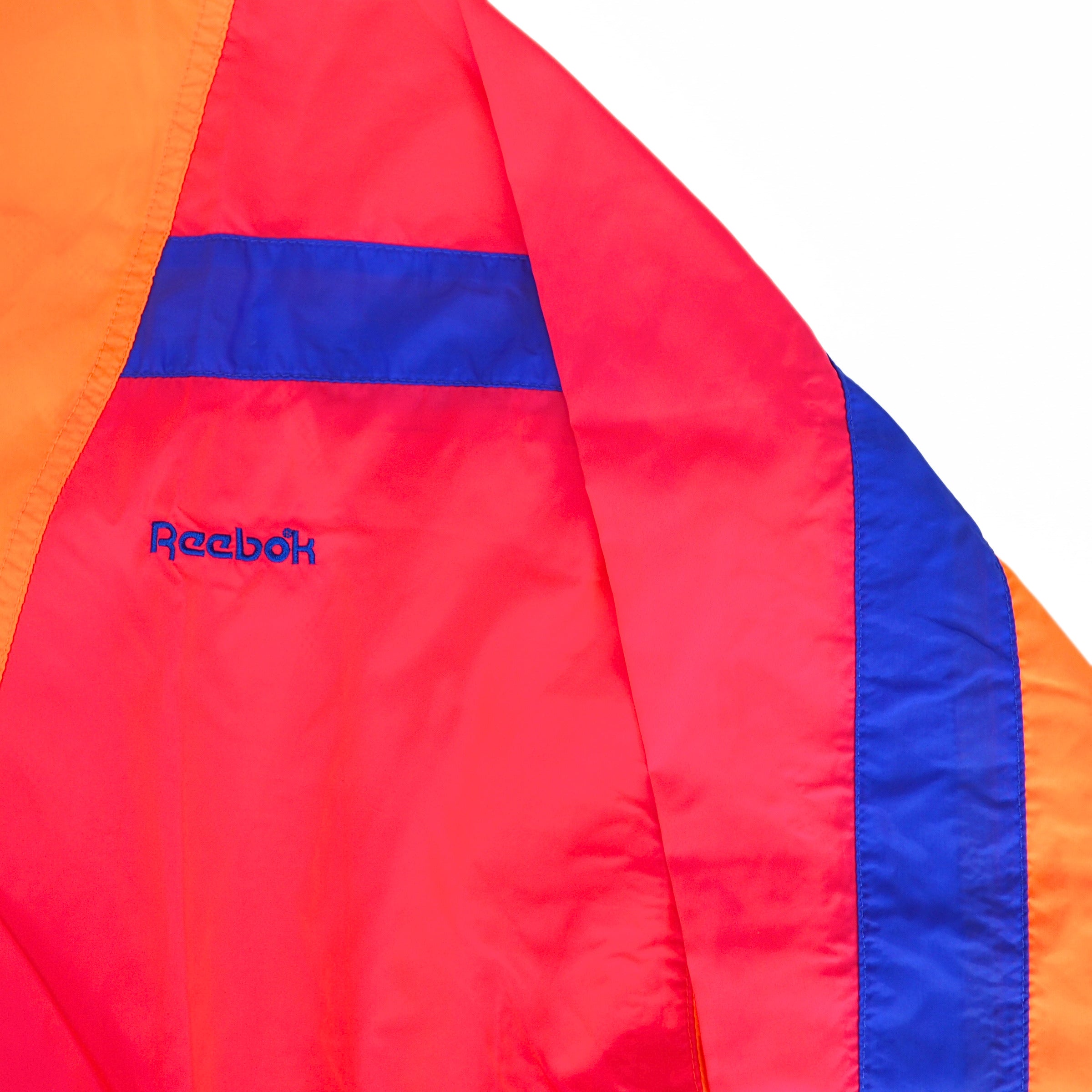 Reebok Sport Colour Block Zip-Thru Anorak Windbreaker Jacket Vintage 90s Large