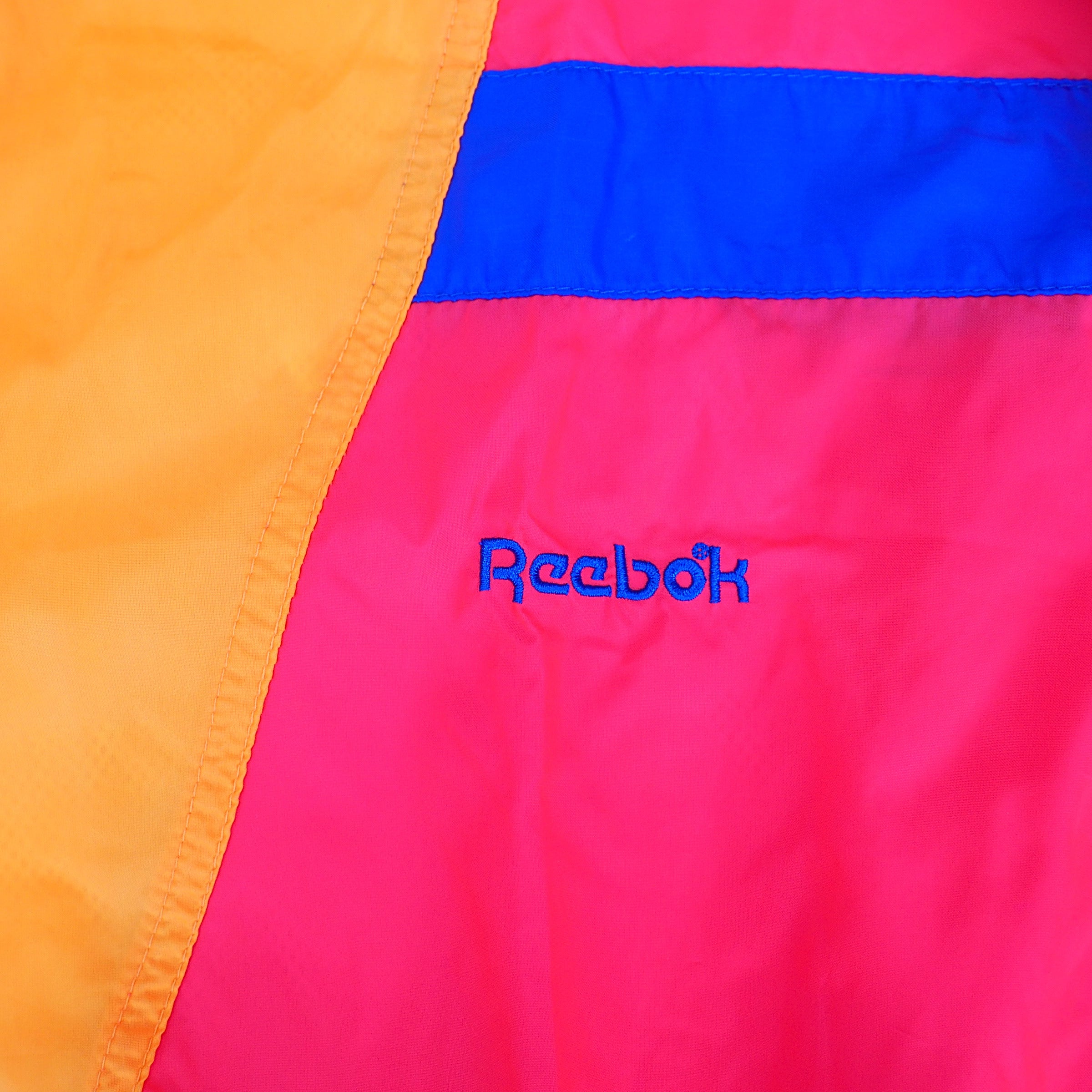 Reebok Sport Colour Block Zip-Thru Anorak Windbreaker Jacket Vintage 90s Large