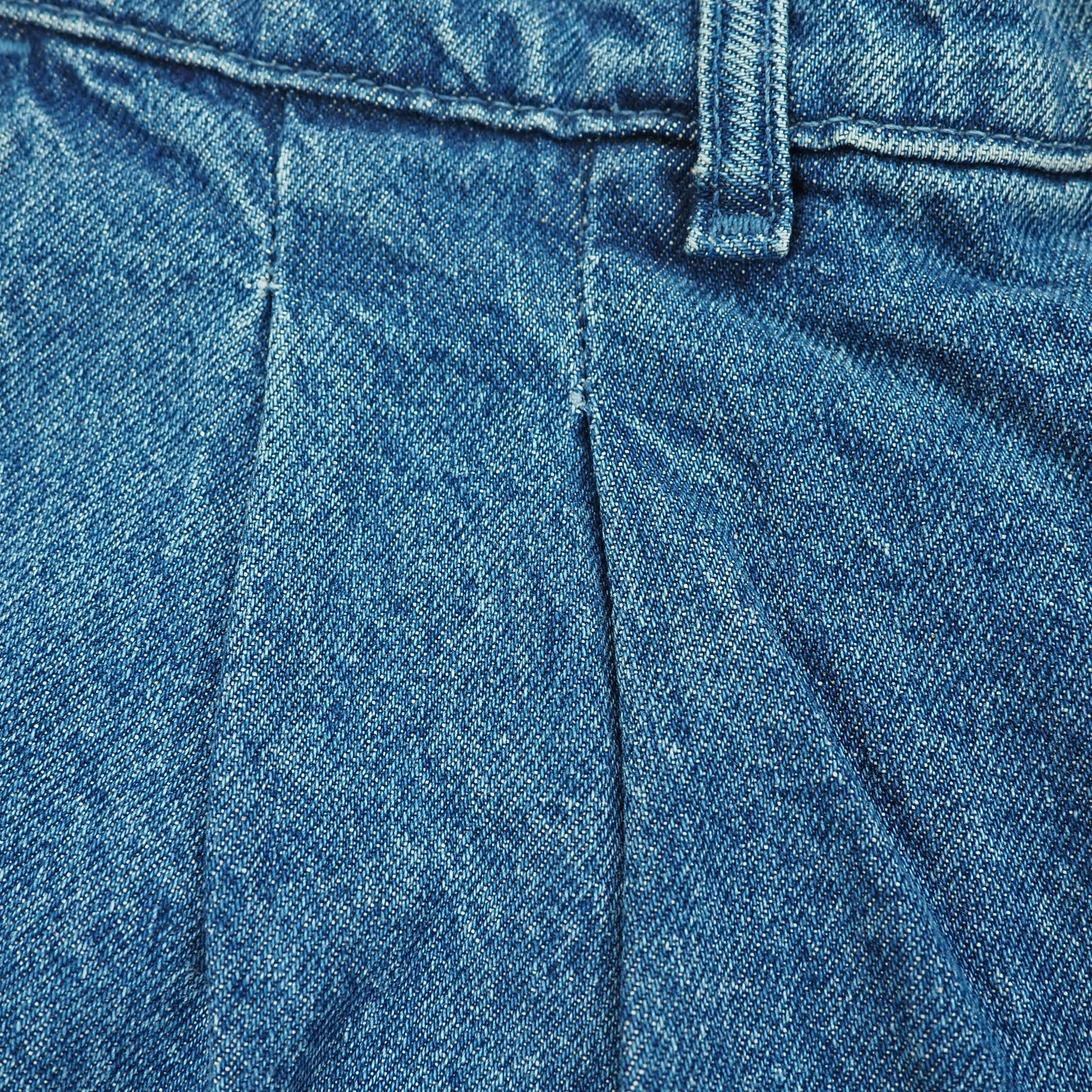Riley Pleated Blue Denim Jeans Authentic 80s Vintage W36 L30