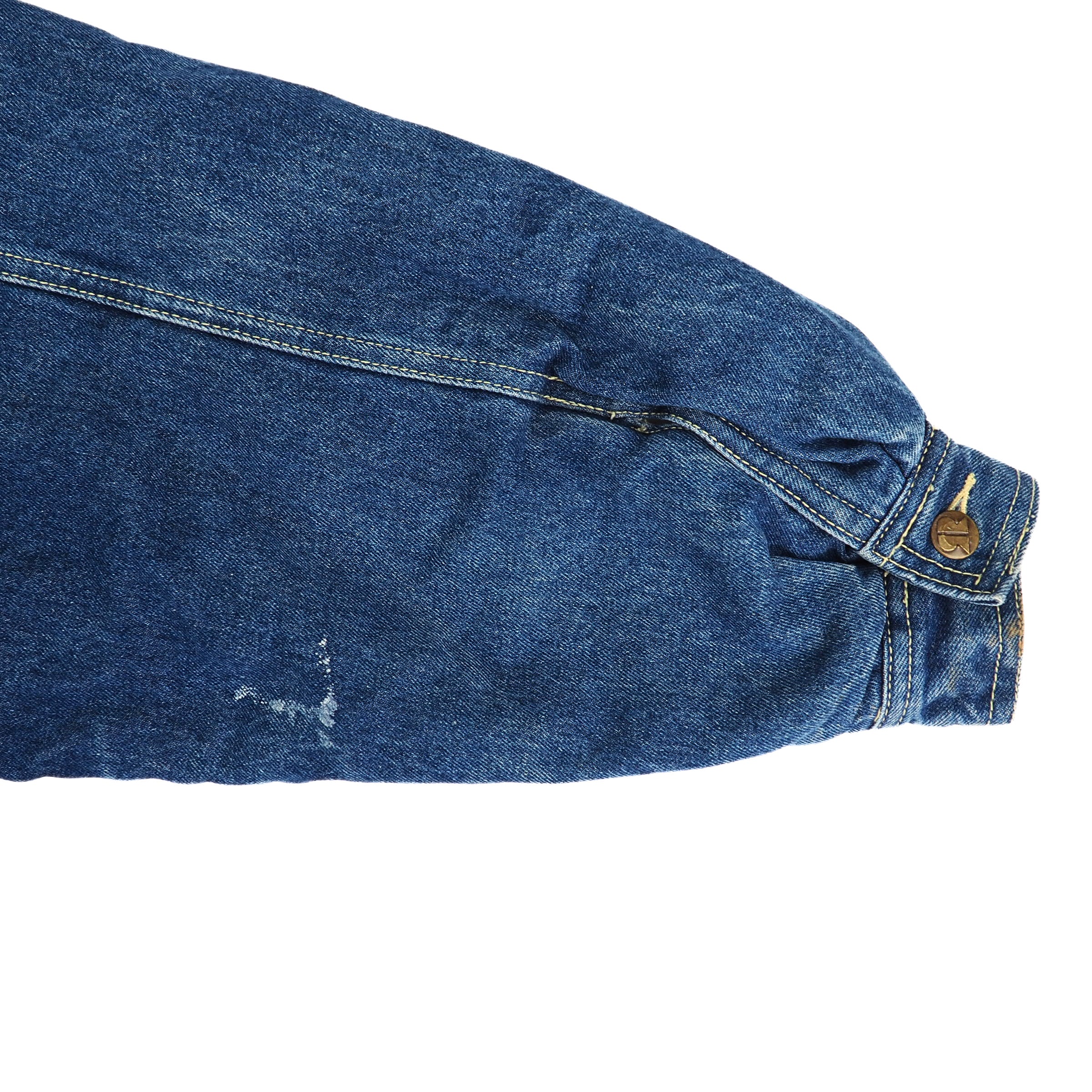 Road Runner Padded Denim Trucker Chore Jacket Vintage 80s 90s Large